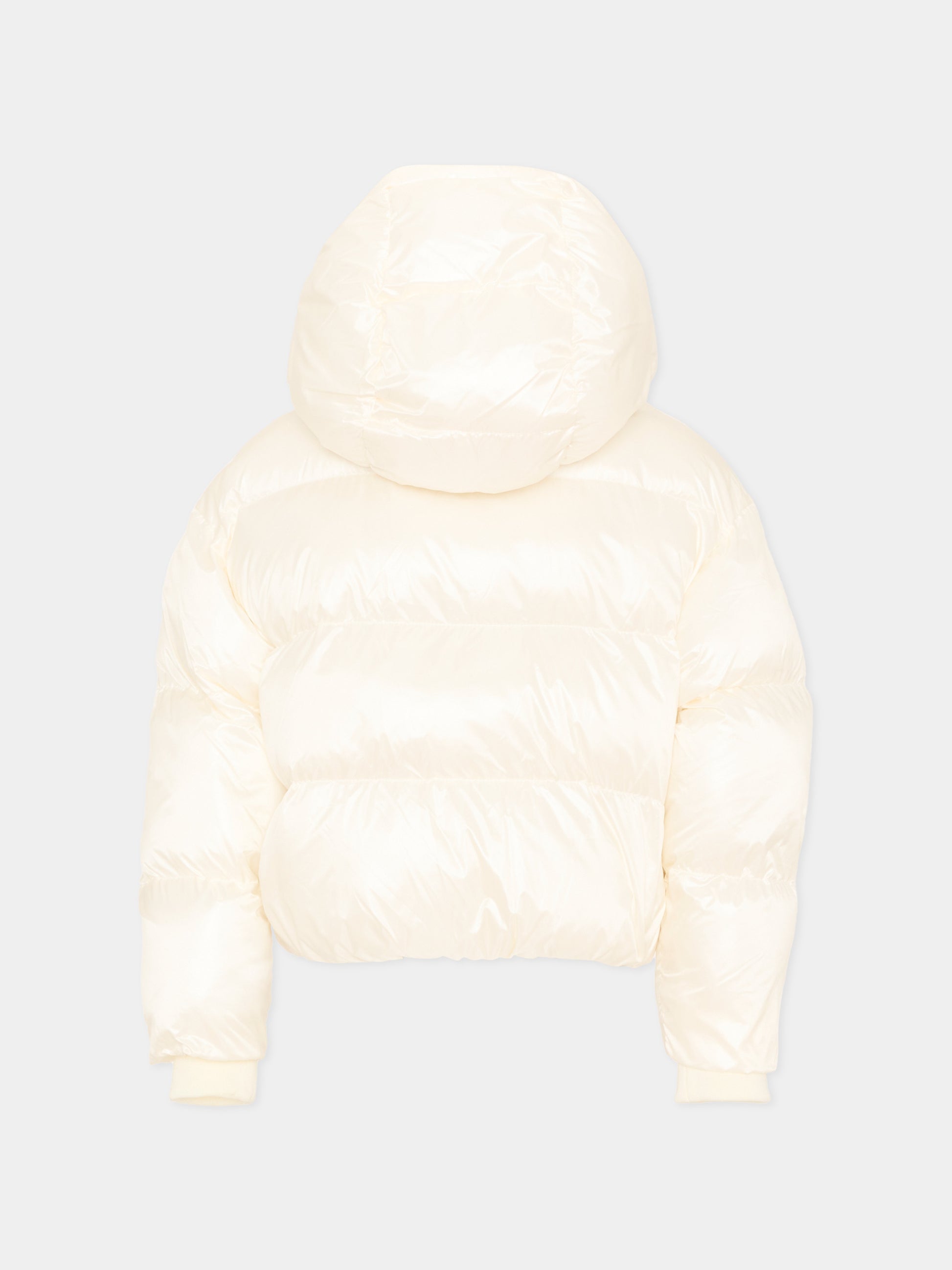 Piumino avorio per bambina con Teddy Bear,Moschino Kids,HDS053 L3AB4 10063