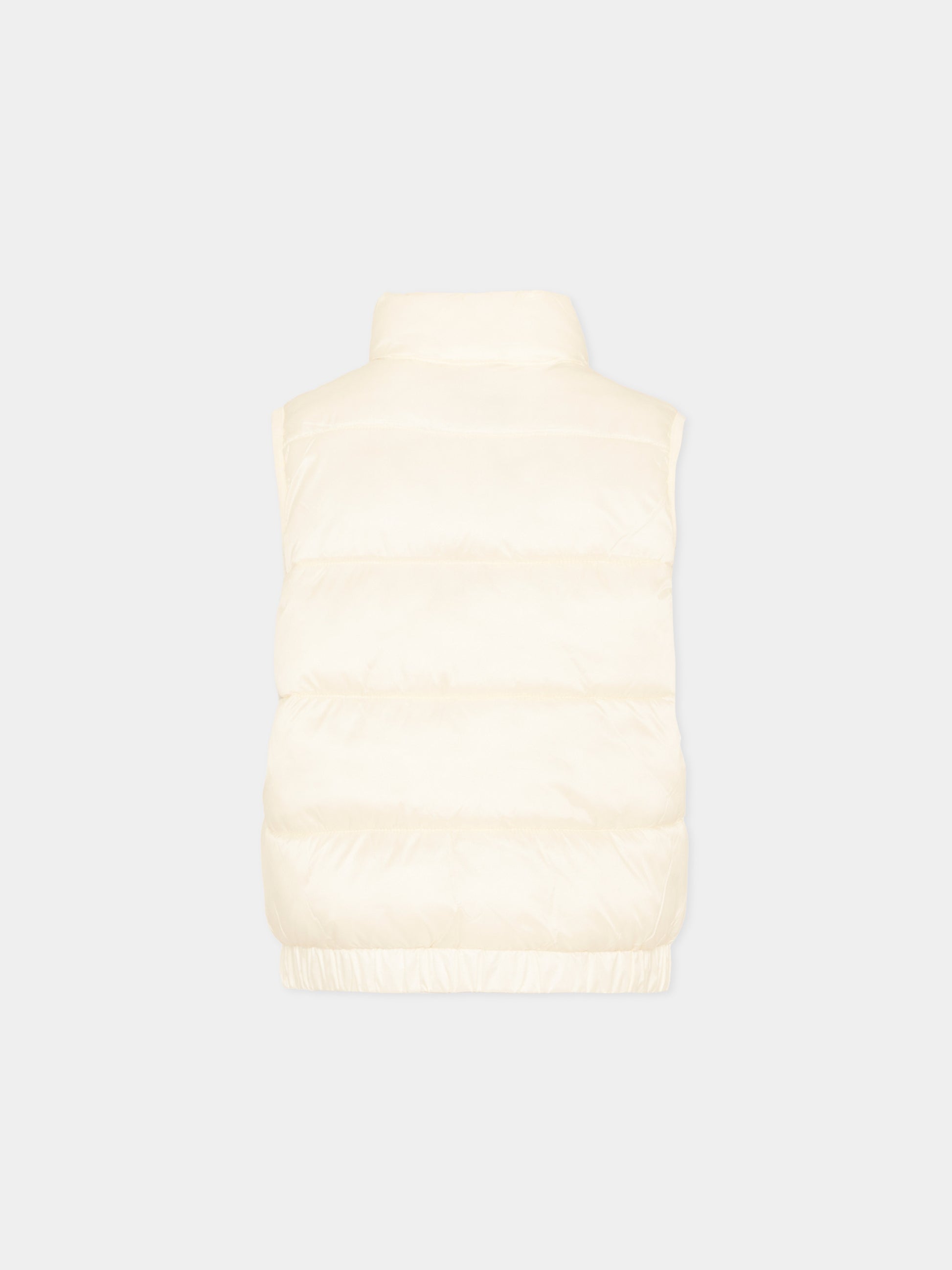 Gilet avorio per bambini con logo e Teddy Bear,Moschino Kids,HQS02K L3A32 10063