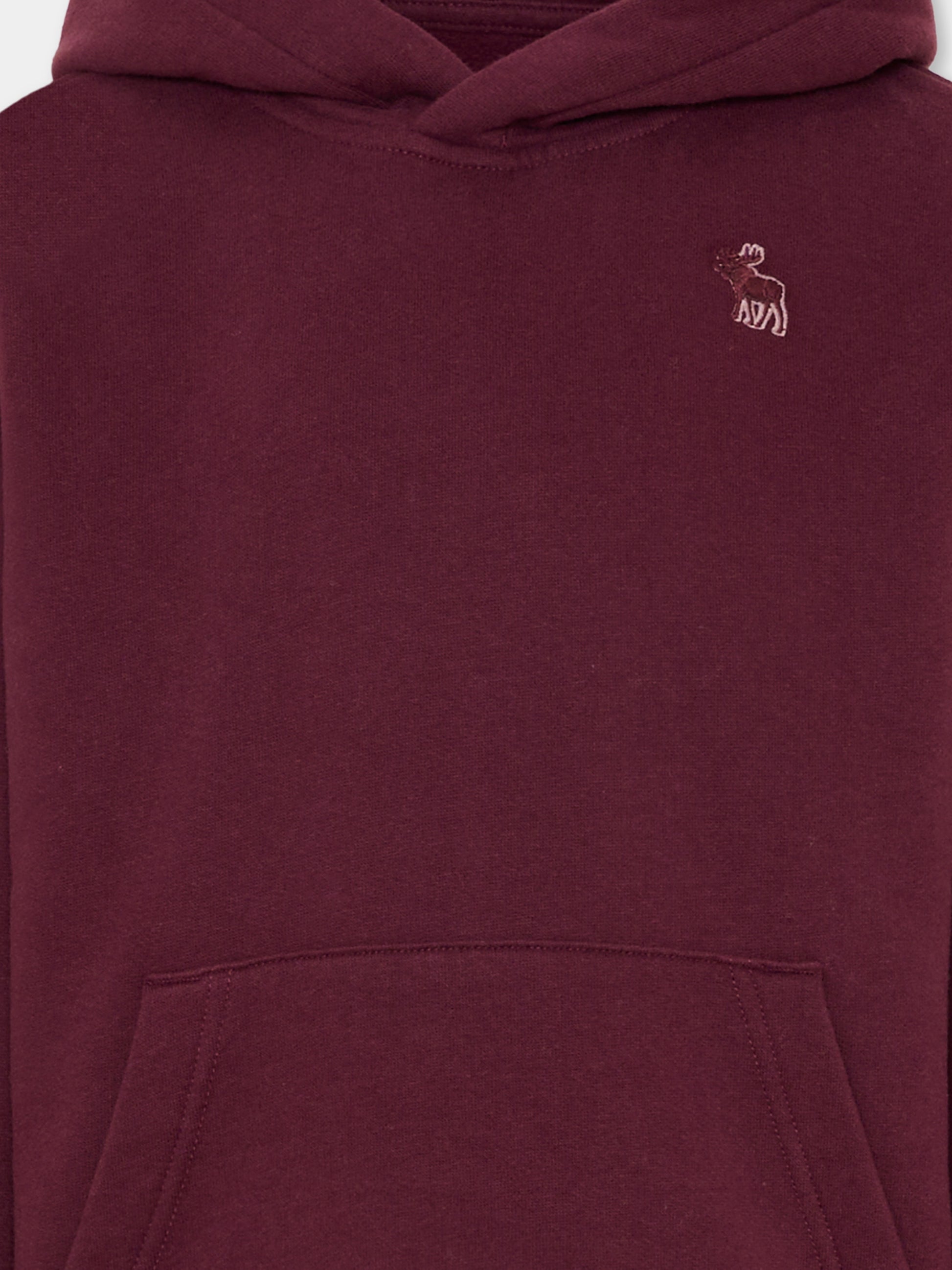 Felpa bordeaux per bambini con occhielli,Abercrombie & Fitch,93AF04 P4U