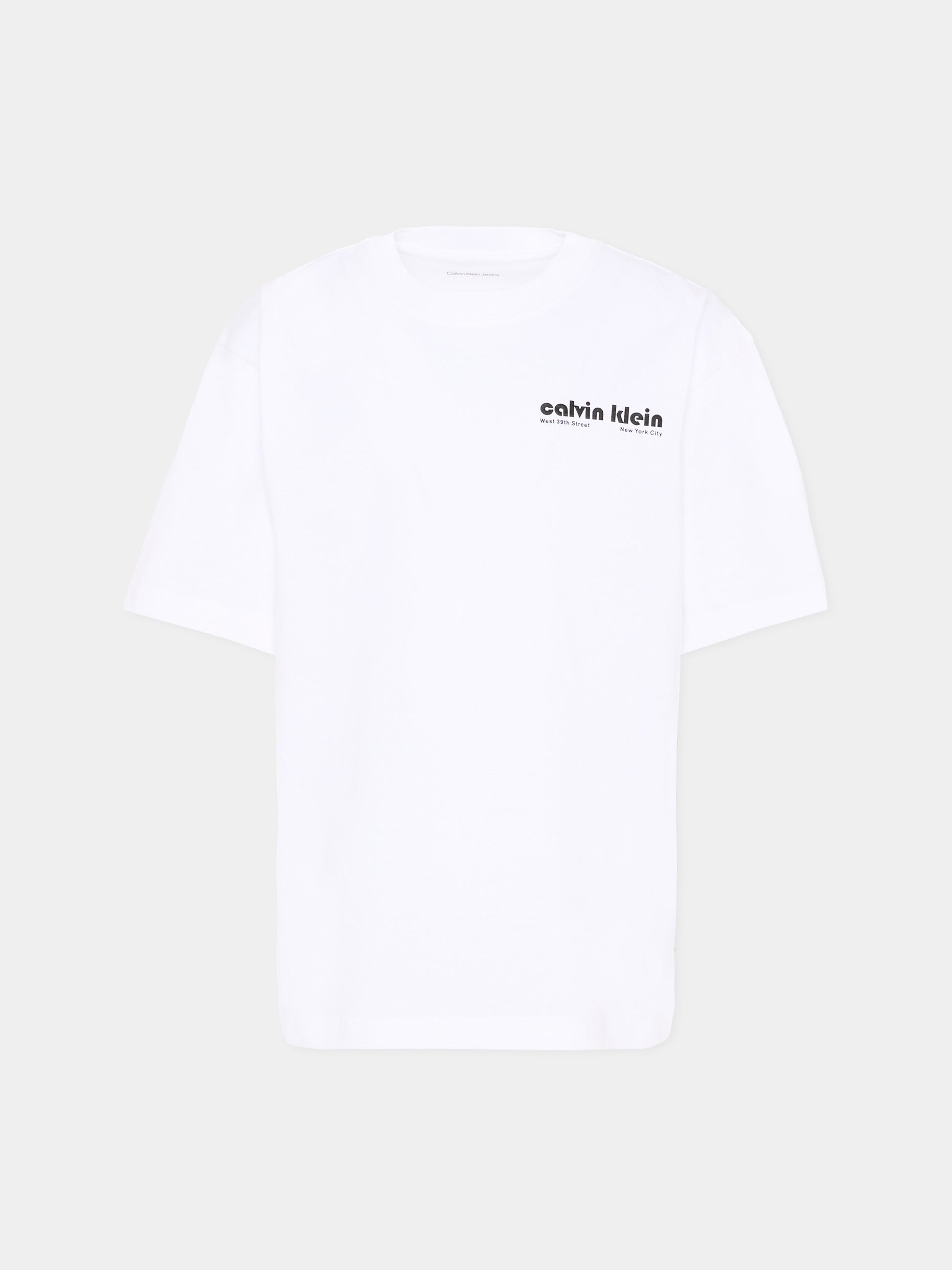 T-Shirt bianca per bambino con logo,Calvin Klein Kids,IB0IB02543 YAF