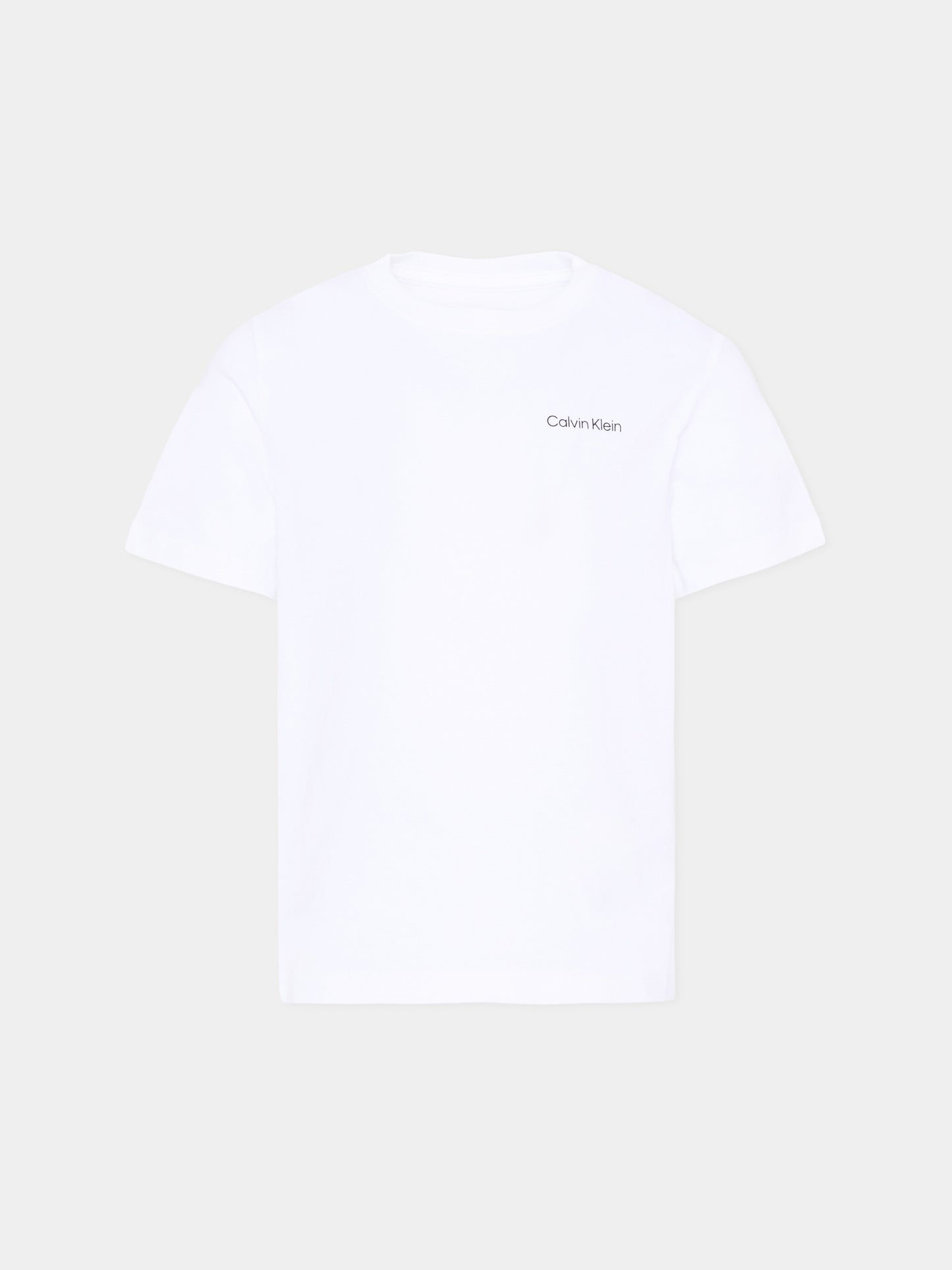 T-Shirt bianca per bambini con logo,Calvin Klein Kids,IU0IU00683 YAF