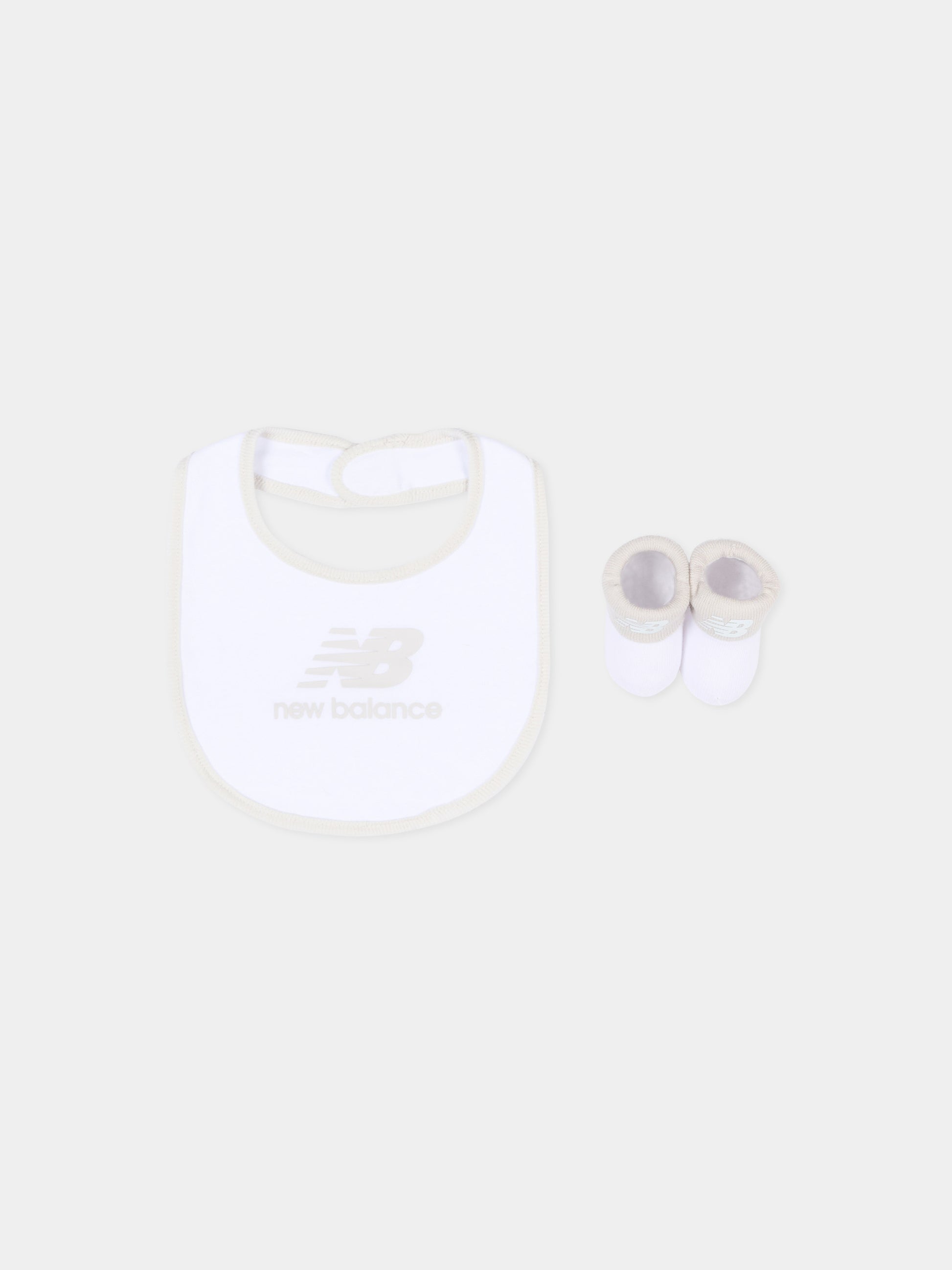 Set accessori bianco per neonati con logo,New Balance,LAKB0105 BWE