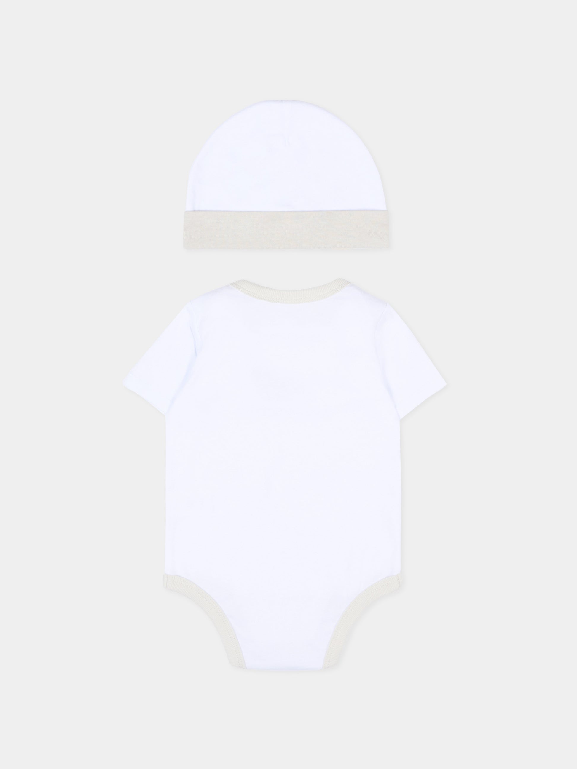 Set tutina bianco per neonati con logo,New Balance,LAKB0106 BWE