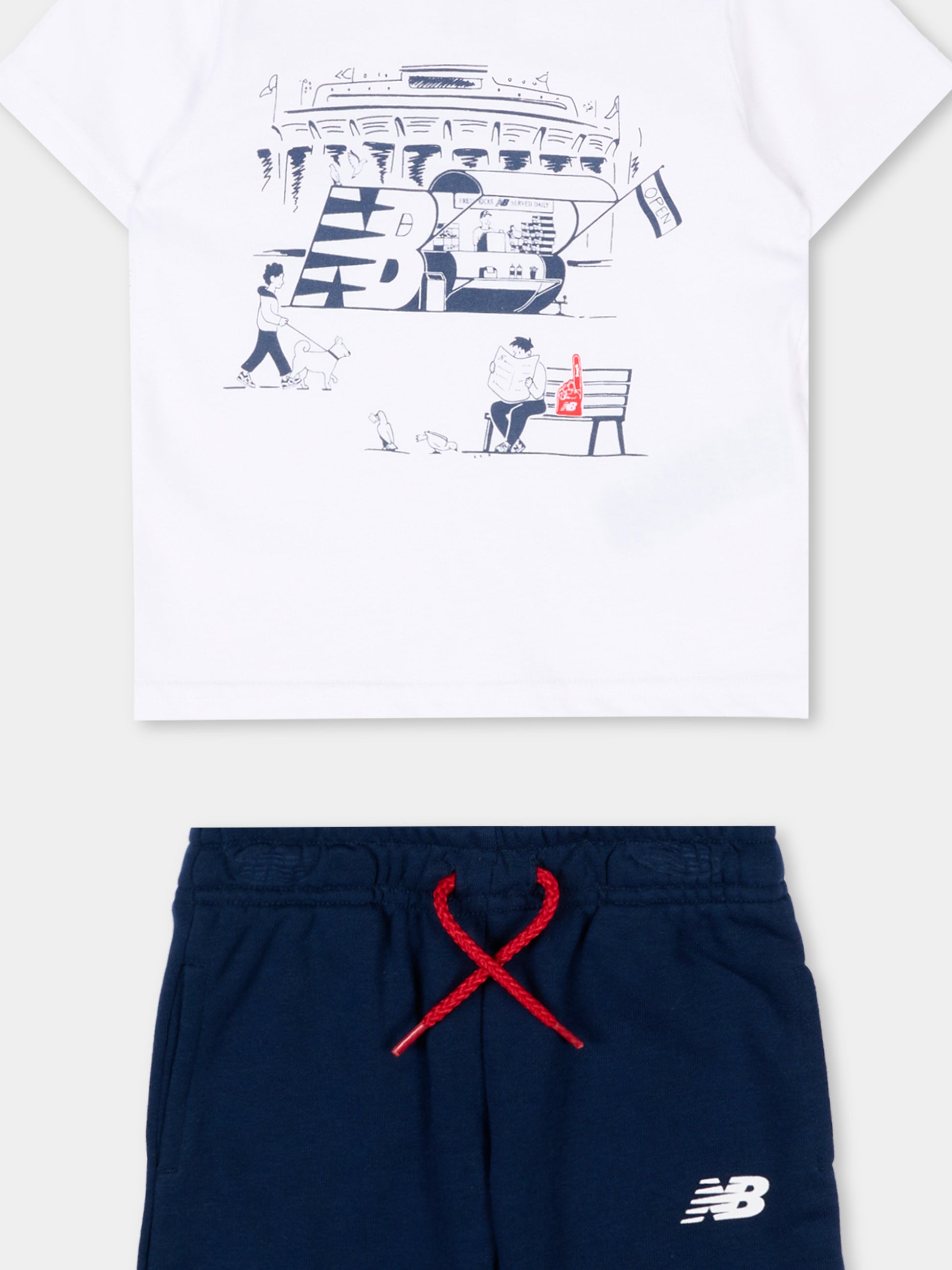 Completo sportivo multicolor per neonato,New Balance,LAKB0303I BWE