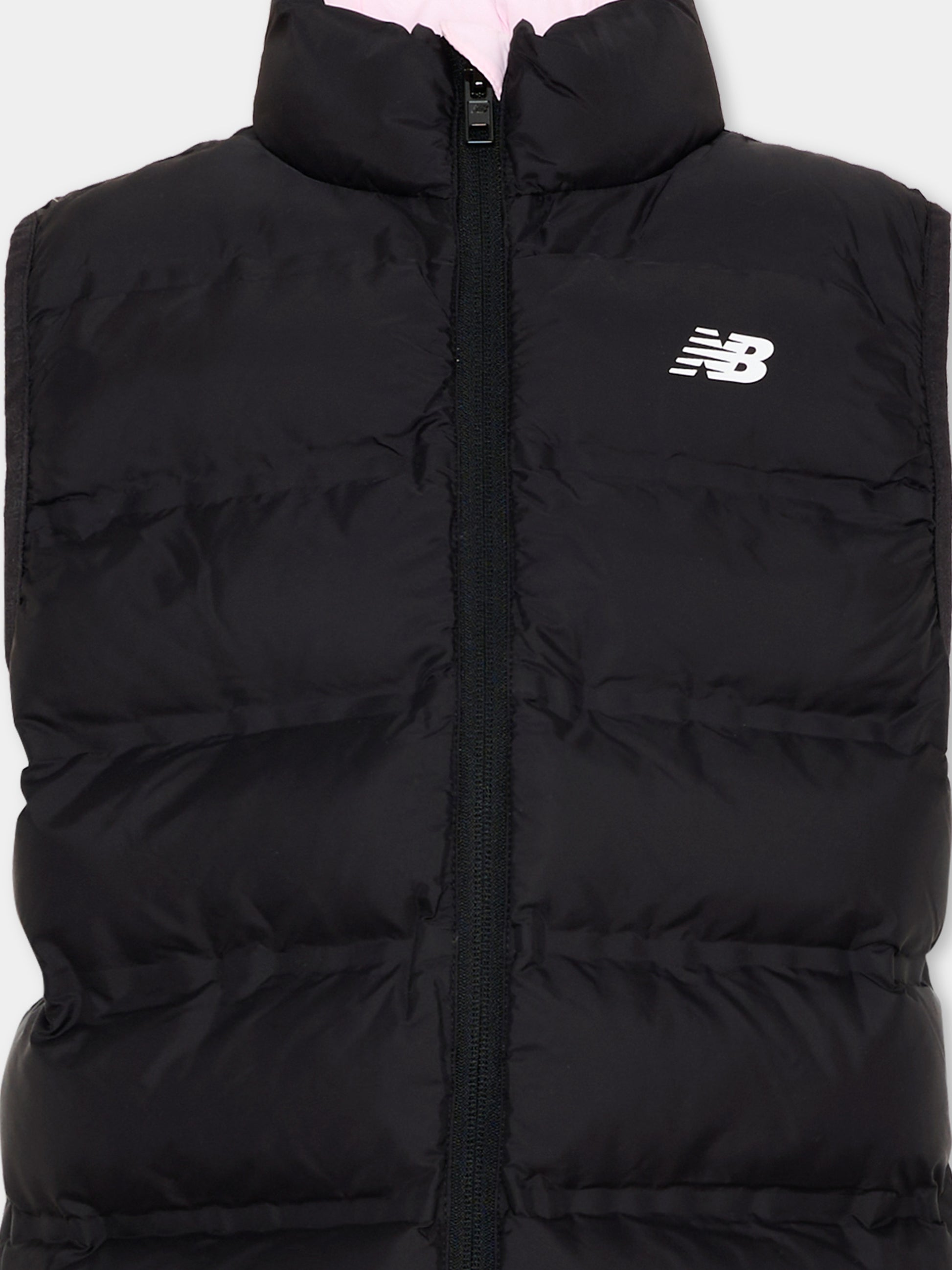 Gilet rosa per bambina imbottito,New Balance,LAKG0021 BK