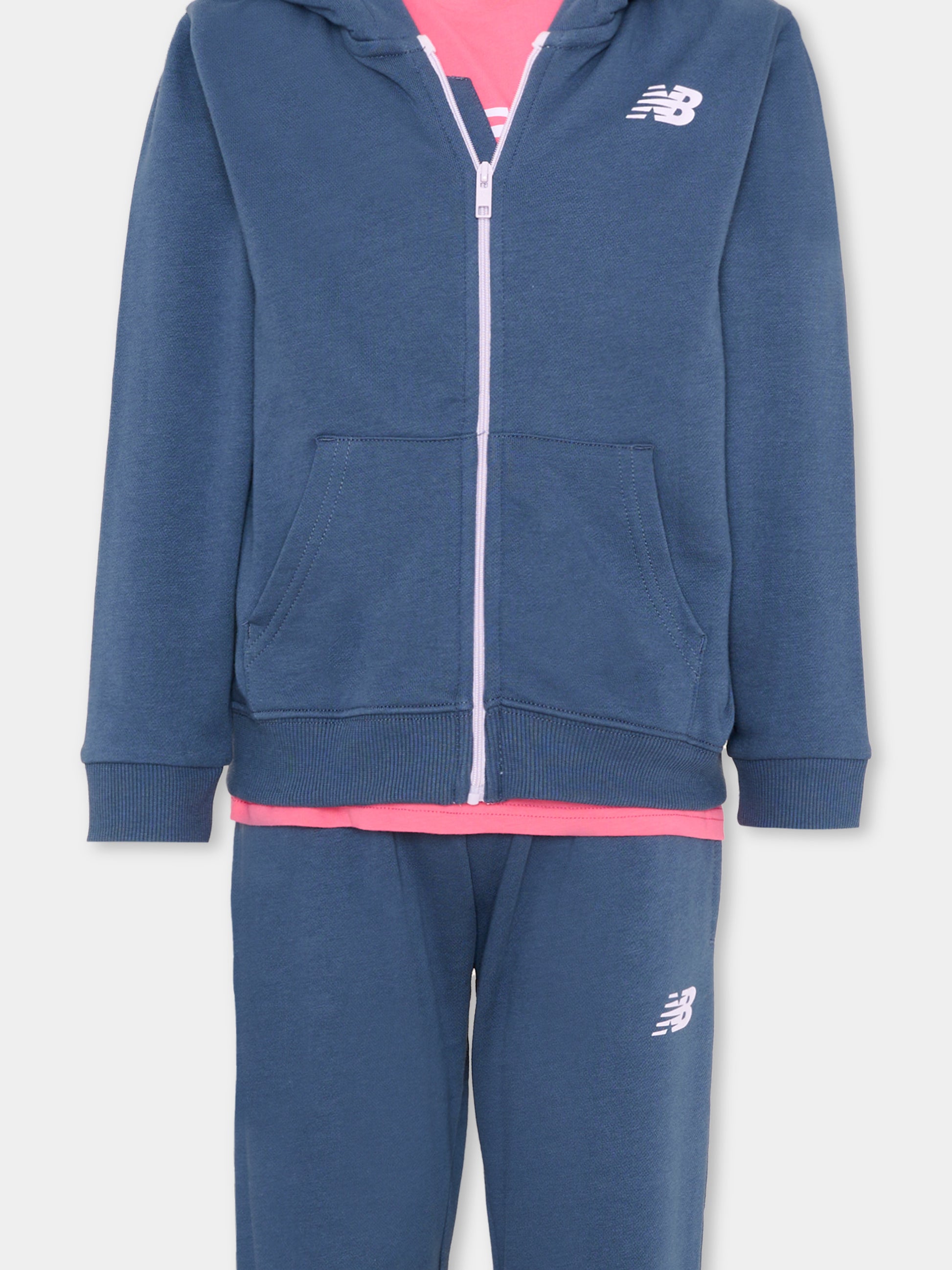 Completo blu per bambina con logo,New Balance,LAKG0068I VTI
