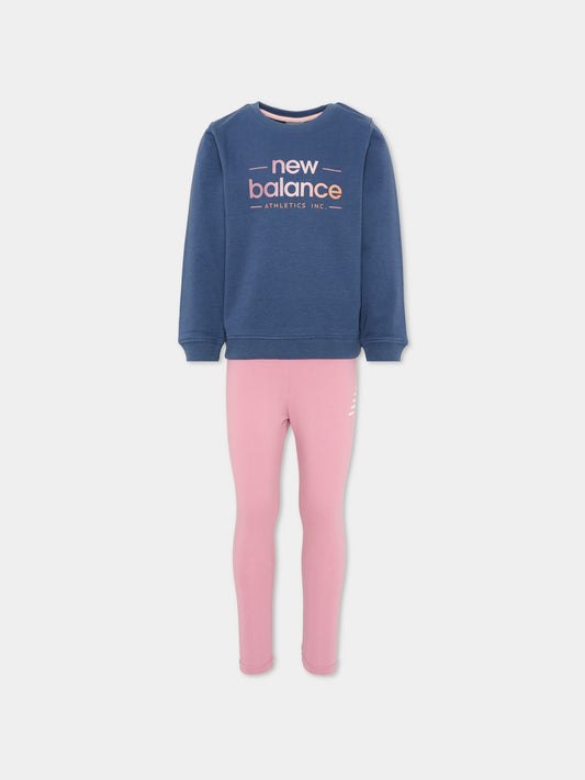 Completo multicolor per bambina logo,New Balance,LAKG0252I VTI