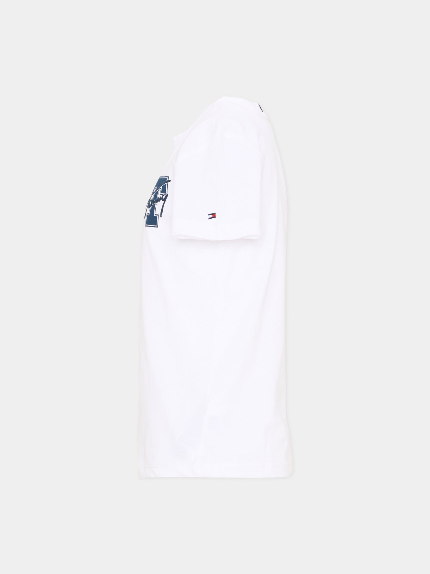 T-Shirt bianca per bambino con logo,Tommy Hilfiger Junior,KB0KB09868 YBR