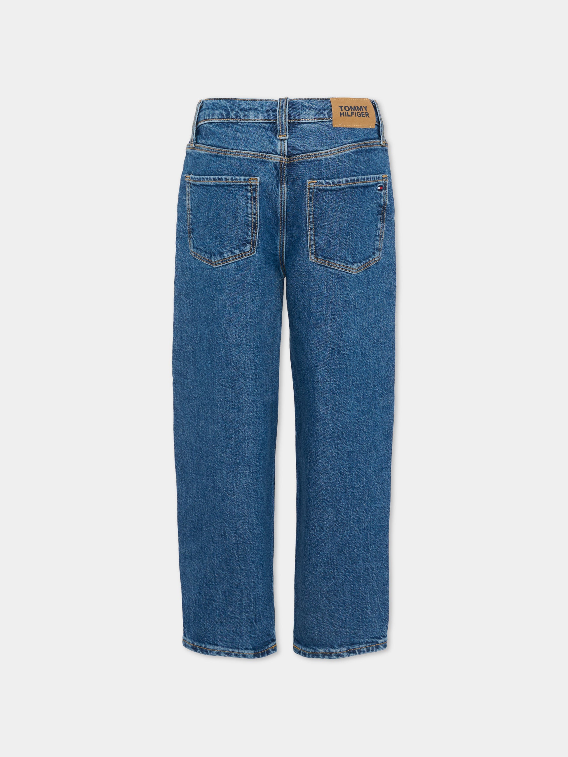 Jeans denim per bambino con Tommy flag,Tommy Hilfiger Junior,KB0KB09707 1A7