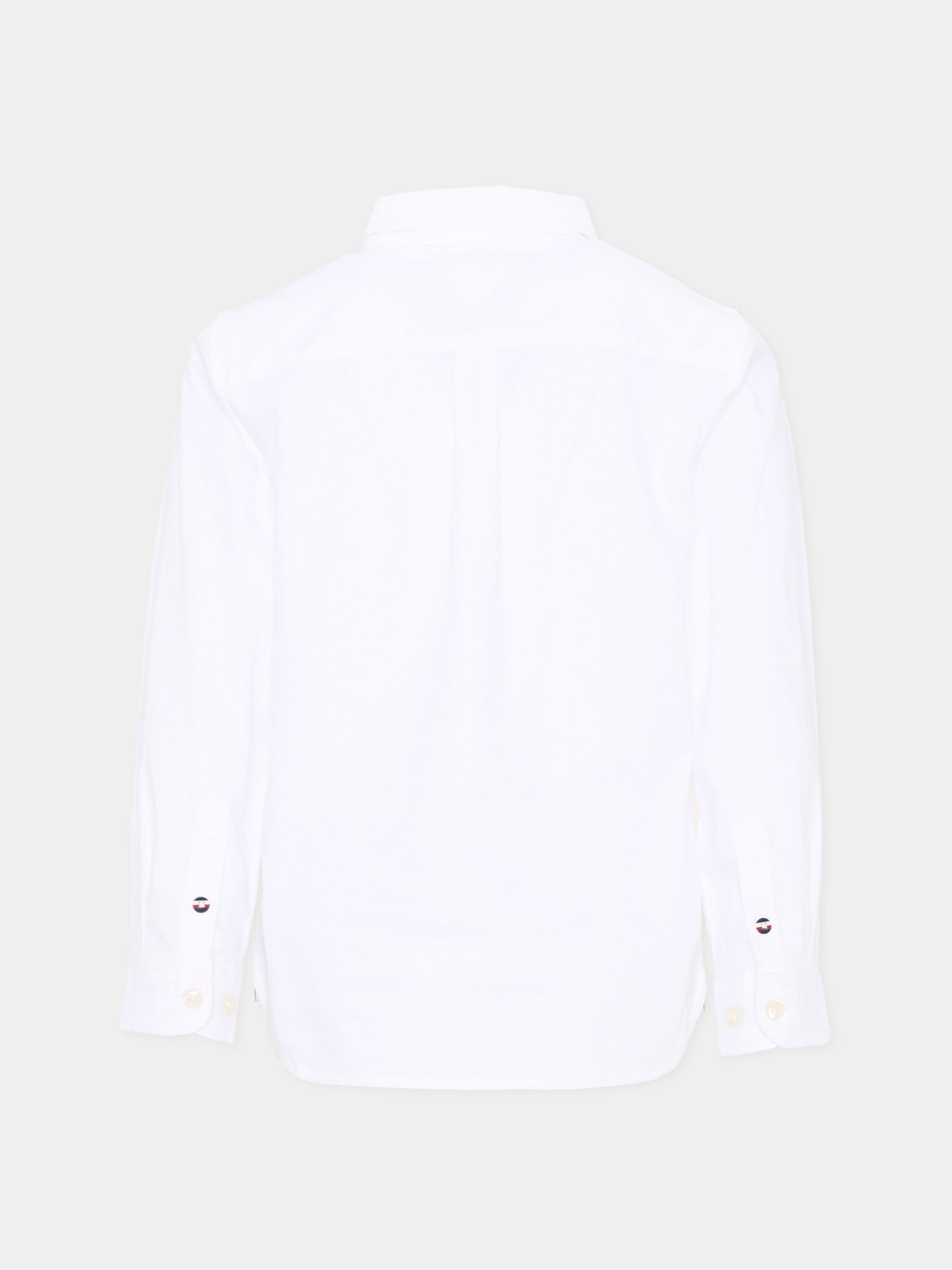 Camicia bianca per bambino con Tommy flag,Tommy Hilfiger Junior,KB0KB09262 YAF