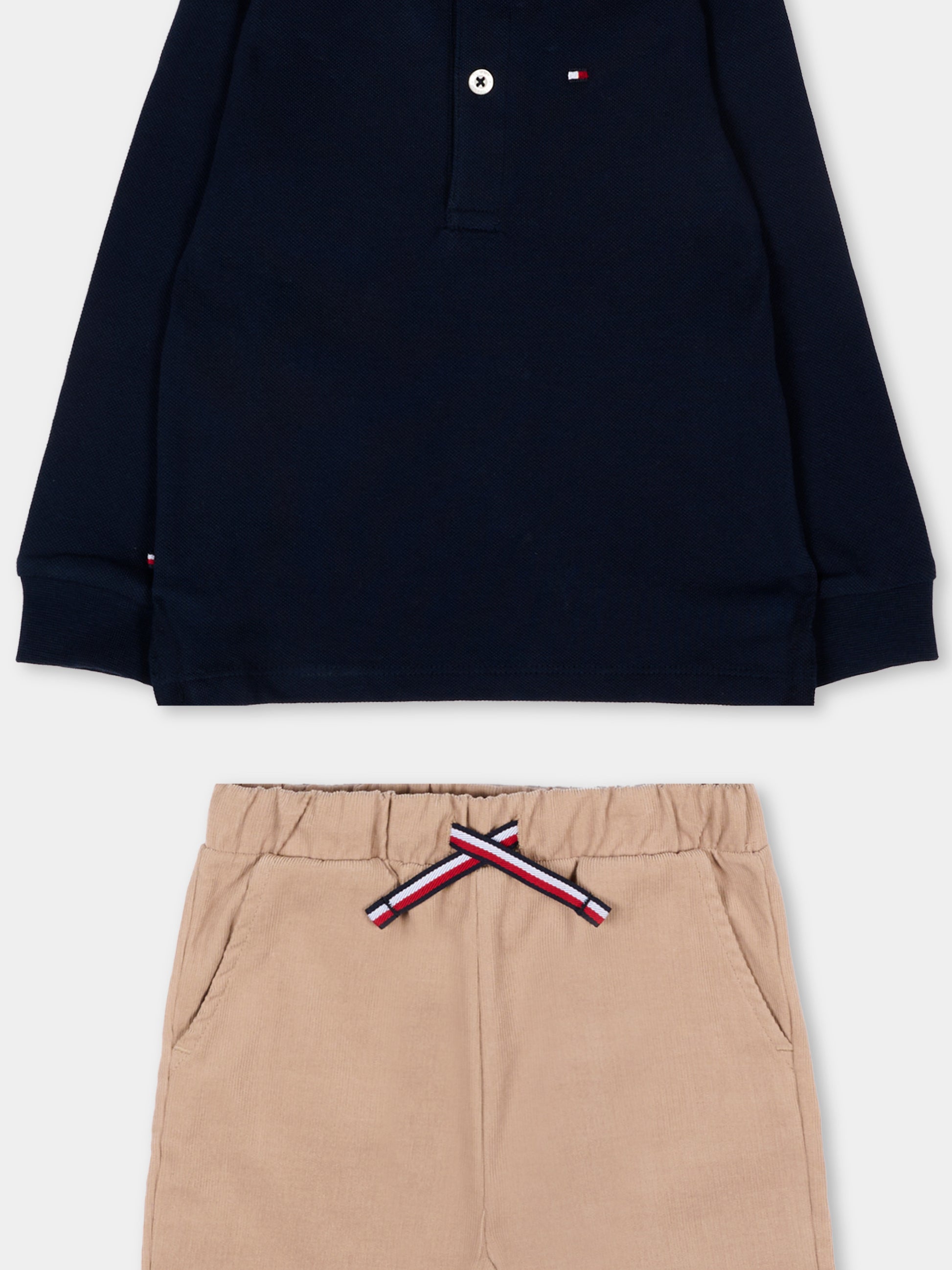 Completo sportivo multicolor per neonato con Tommy Flag,Tommy Hilfiger Junior,KN0KN02085 GUQ