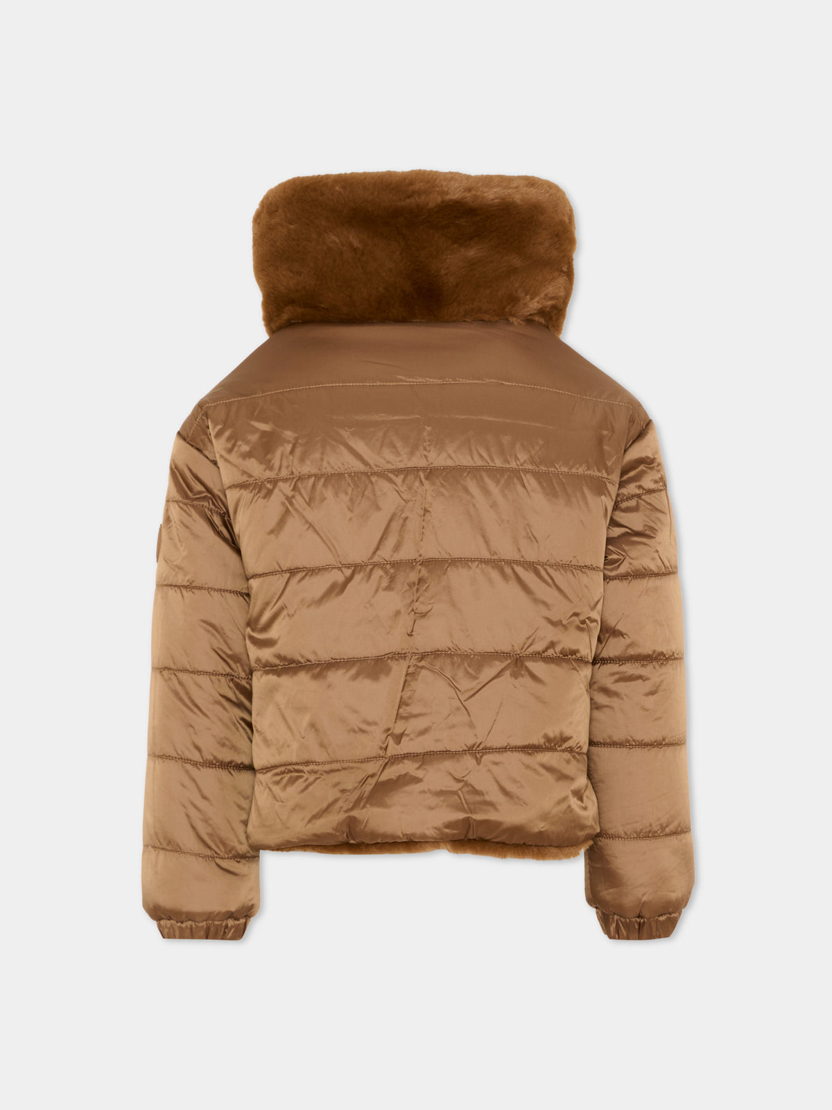 Ecopelliccia marrone per bambina,Save The Duck Kids,J31352G FURY23 40054