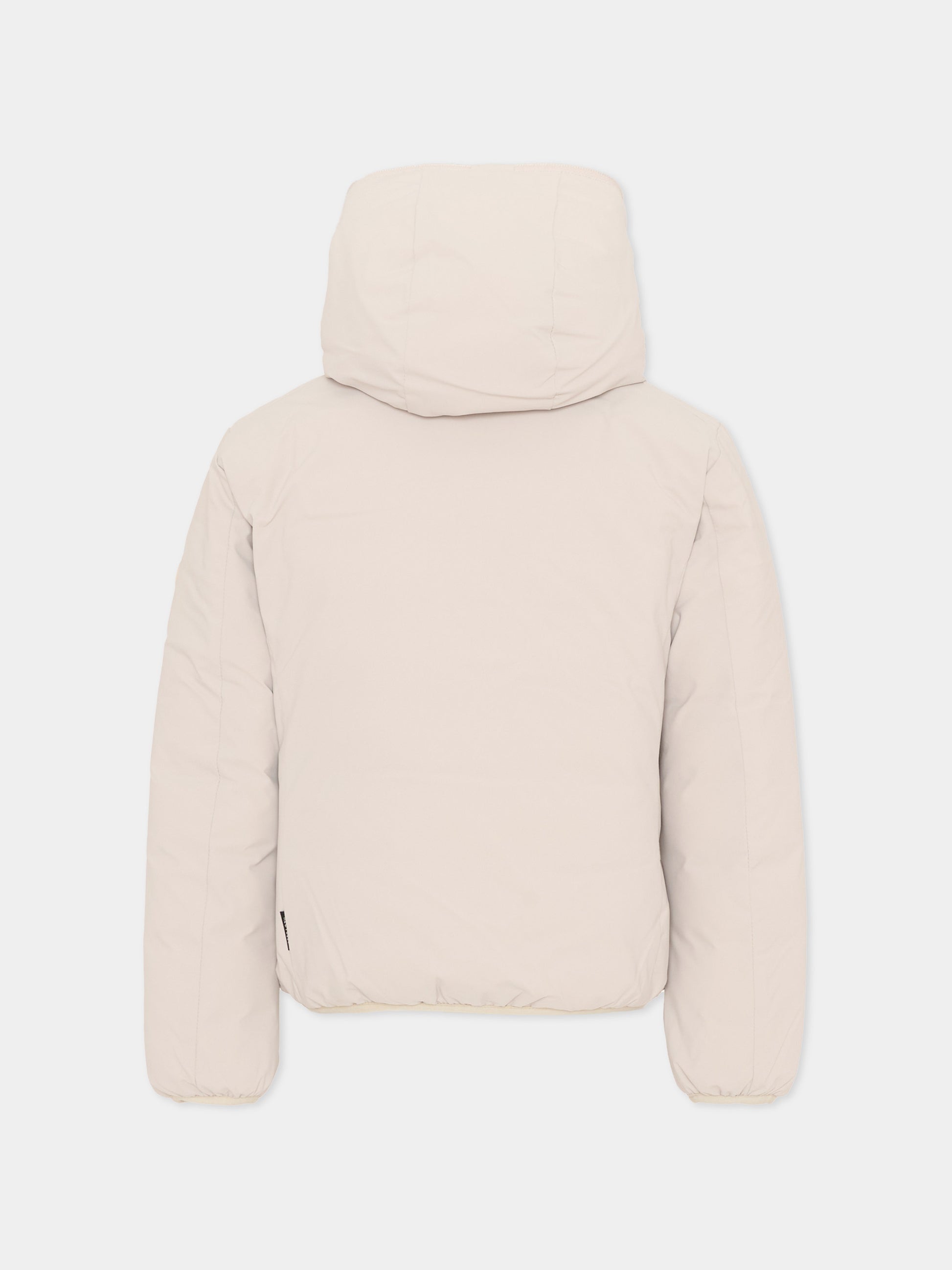 Piumino Oliver beige per bambini con logo,Save The Duck Kids,J33600B MATT21 40019