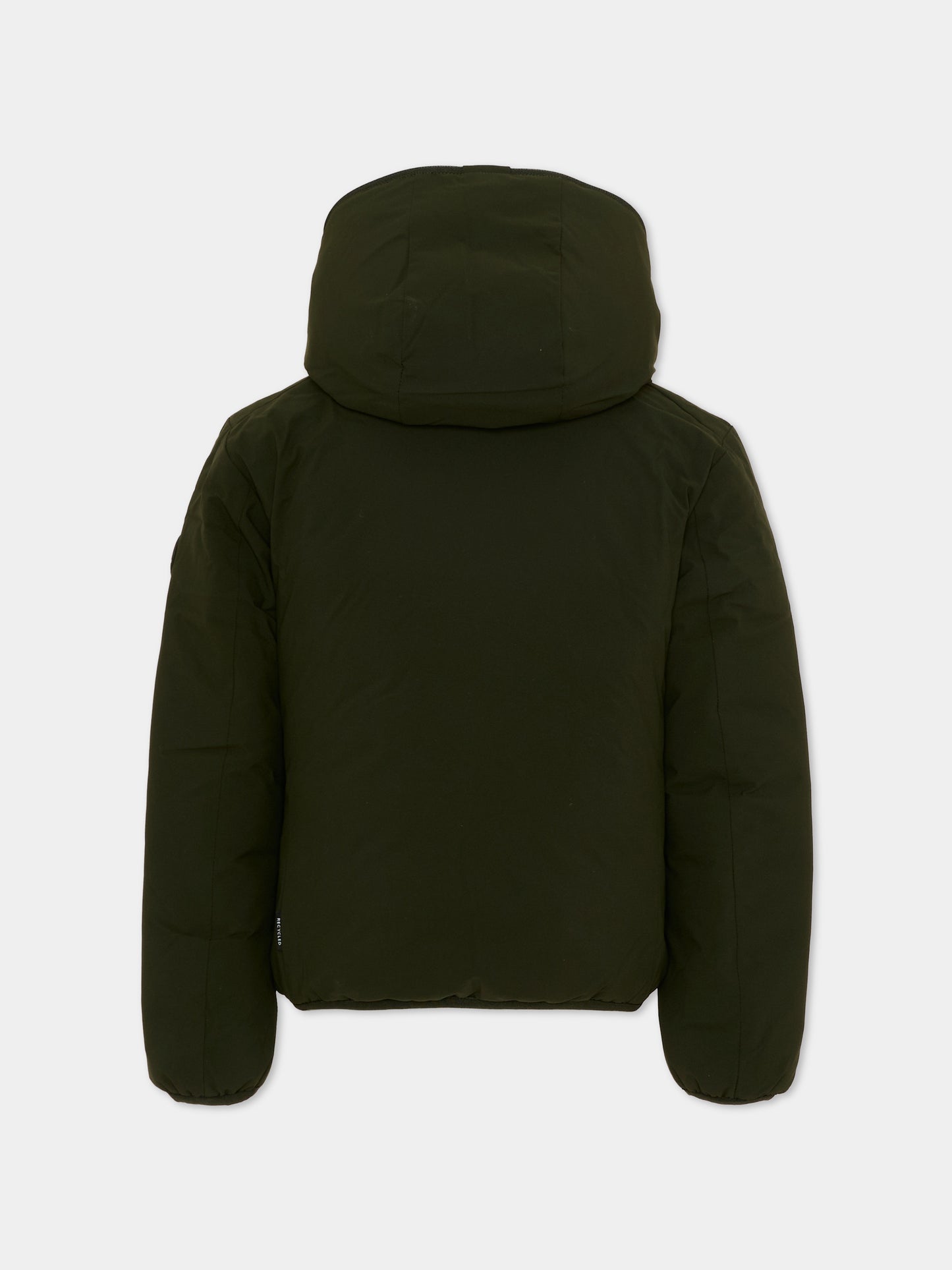 Piumino Oliver verde per bambini con logo,Save The Duck Kids,J33600B MATT21 50071