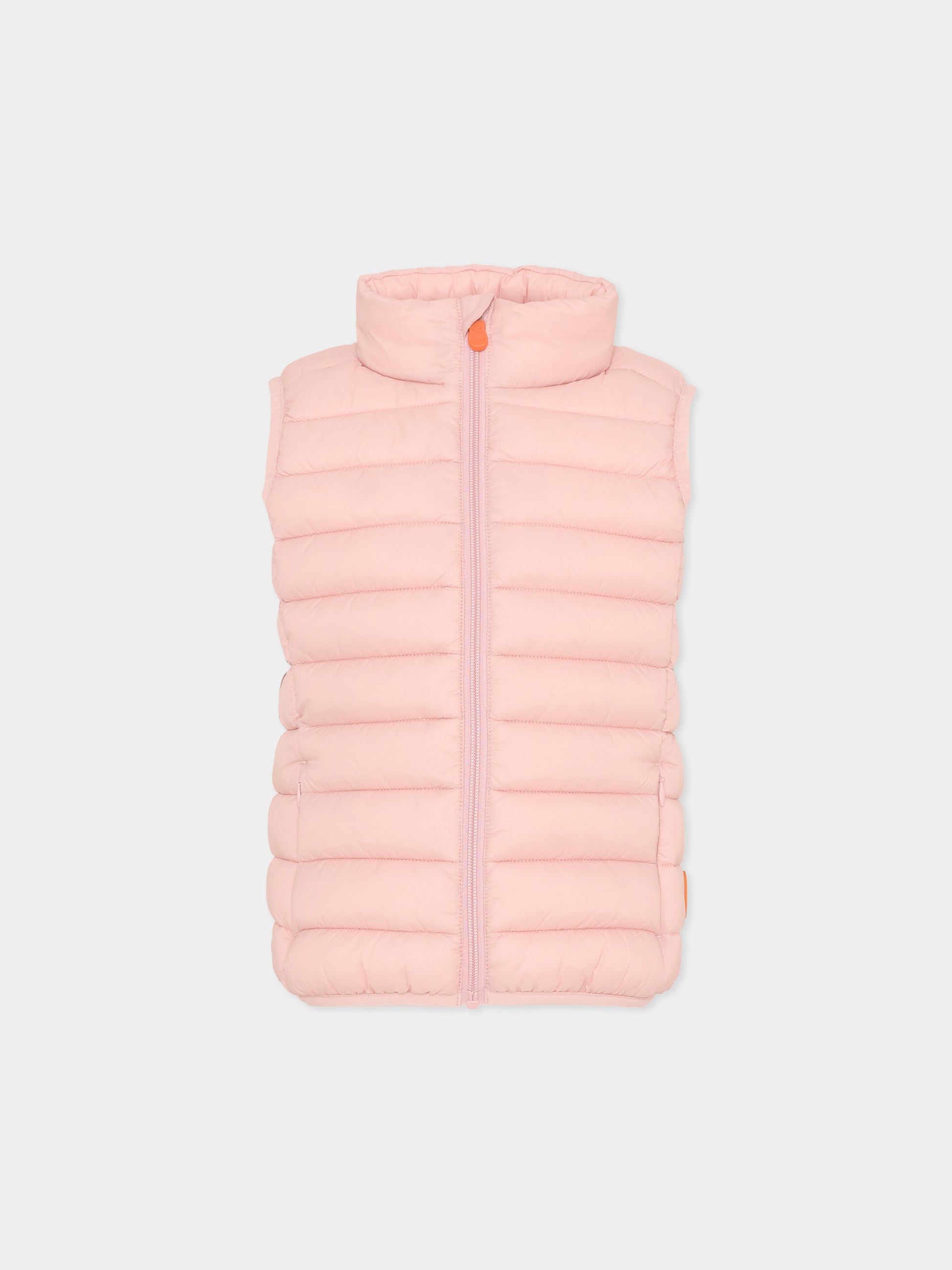 Gilet Andy rosa per bambina con logo,Save The Duck Kids,J82430X GIGA21 80007