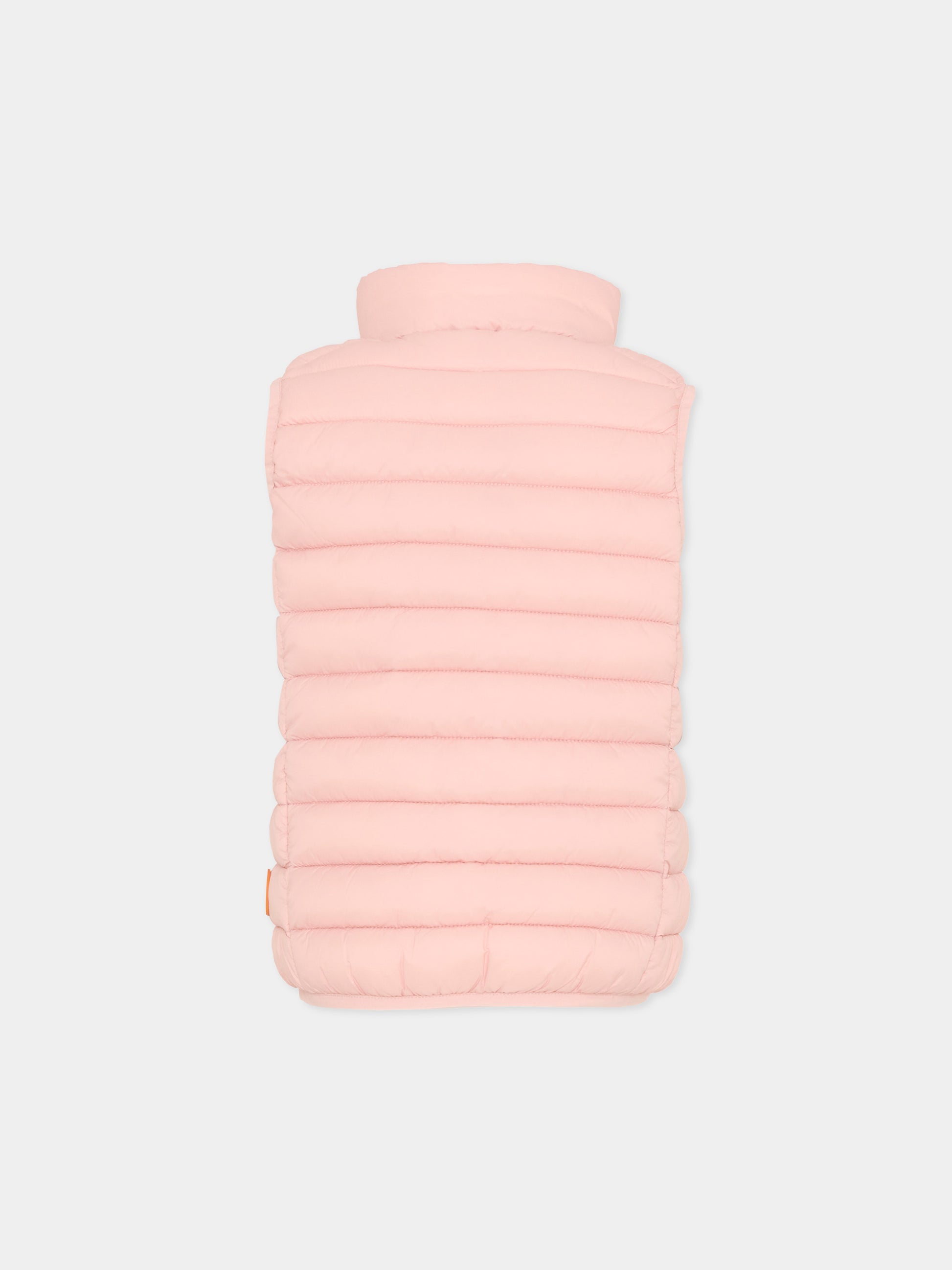 Gilet Andy rosa per bambina con logo,Save The Duck Kids,J82430X GIGA21 80007