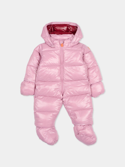 Piumino Shell rosa per neonata con logo,Save The Duck Kids,I30002X LOVE21 80044