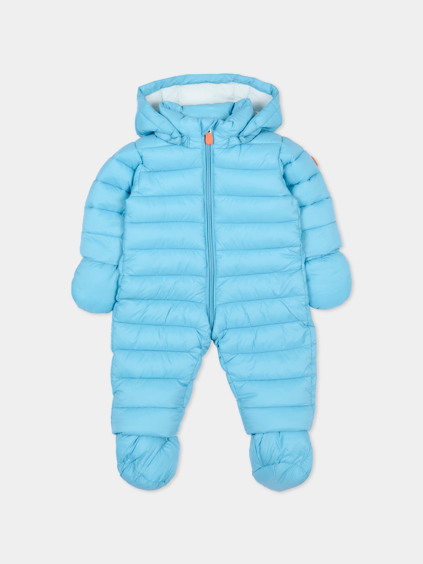 Piumino Storm celeste per neonati con logo,Save The Duck Kids,I30002X GIGA21 90068