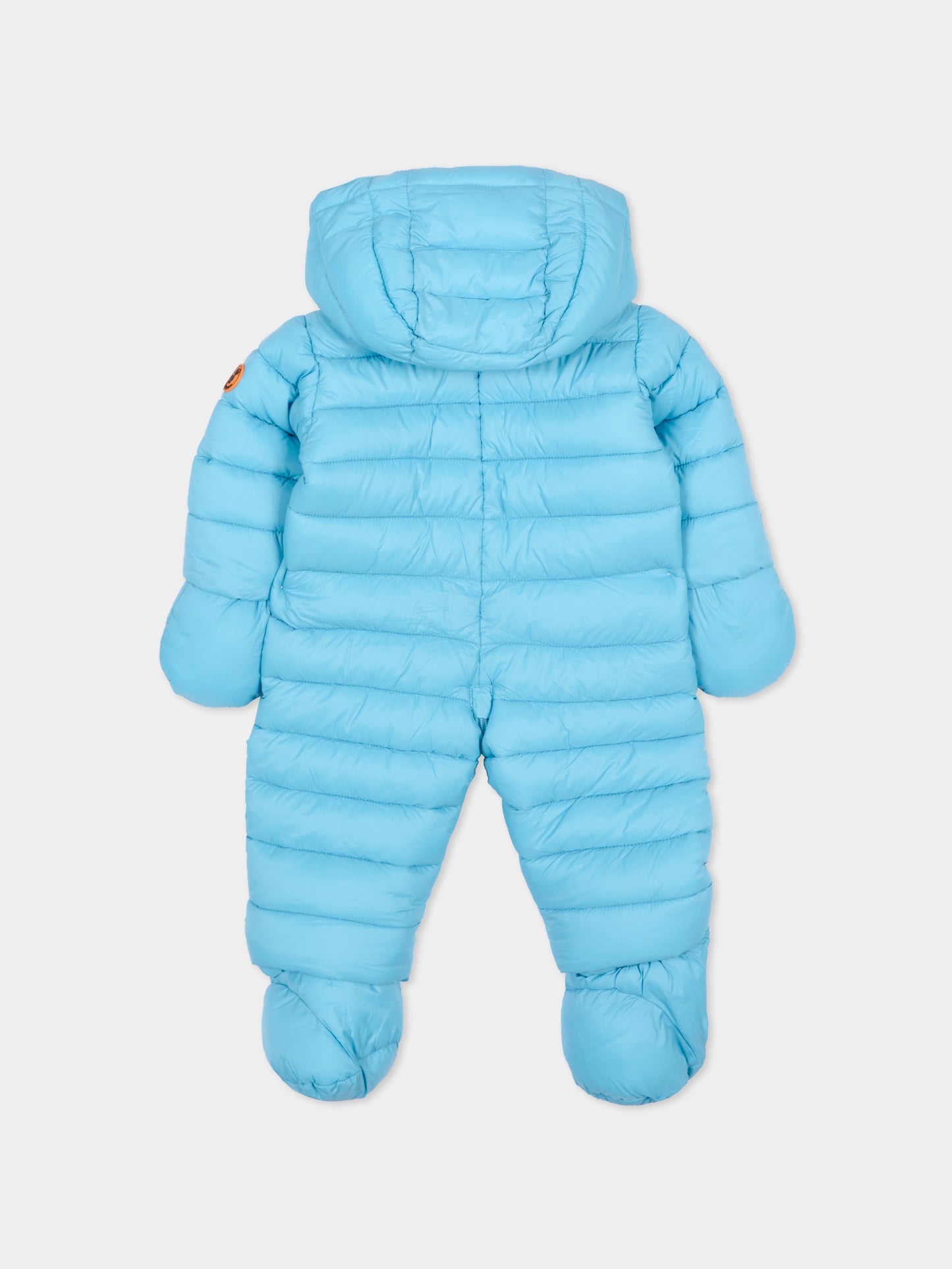 Piumino Storm celeste per neonati con logo,Save The Duck Kids,I30002X GIGA21 90068