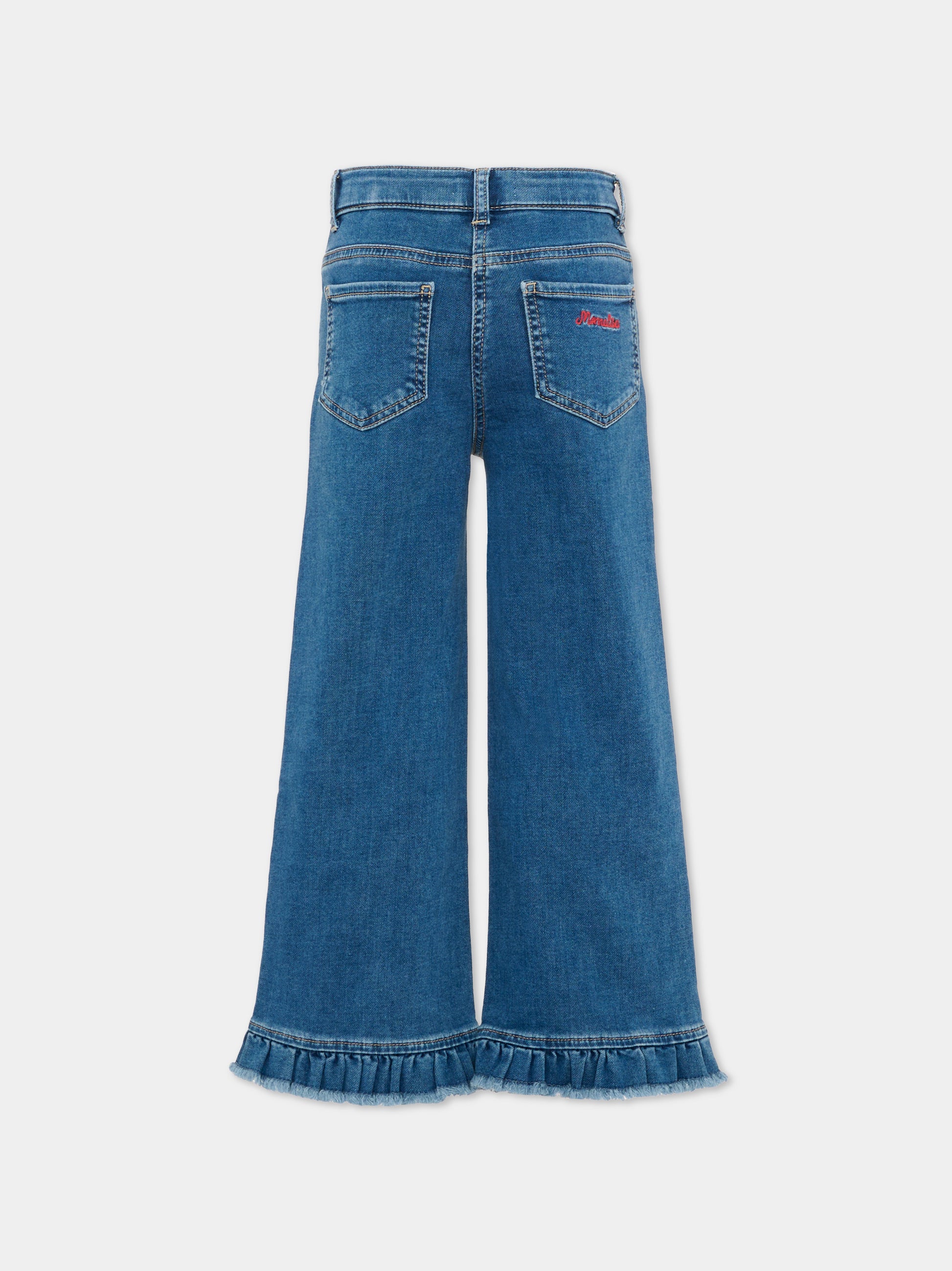 Jeans denim per bambina con Minnie,Monnalisa,19F417NP 6043 0055