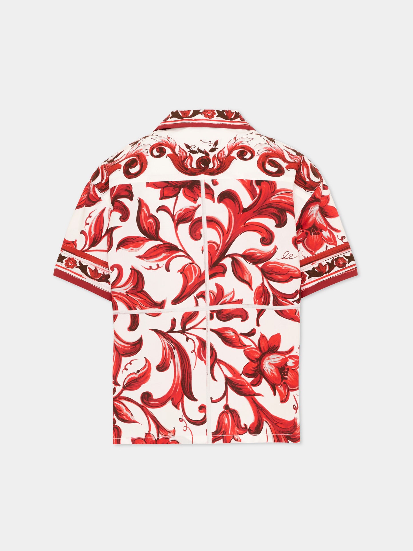 Camicia rossa baroque per bambino,Dolce & Gabbana Kids,L44S94 FI5OI I63TN