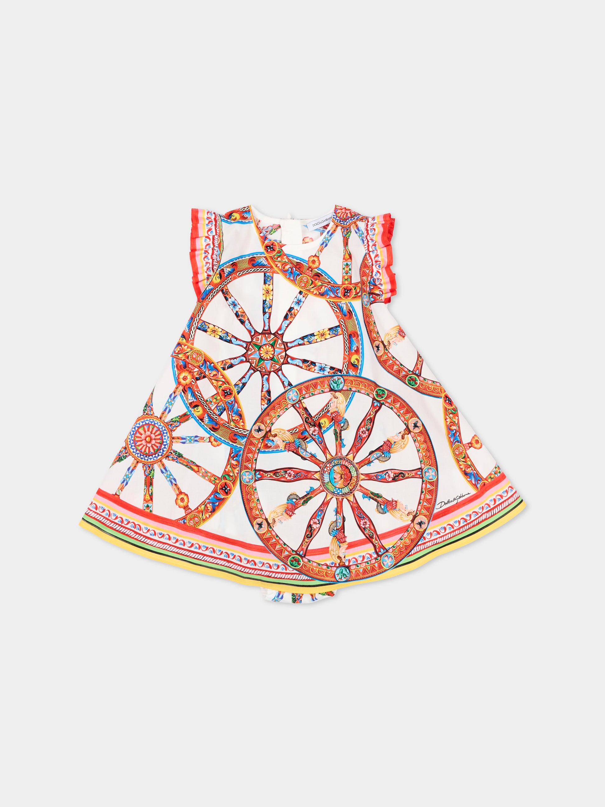 Vestito multicolor per neonata,Dolce & Gabbana Kids,L23DW2 FI5O4 HA6CK