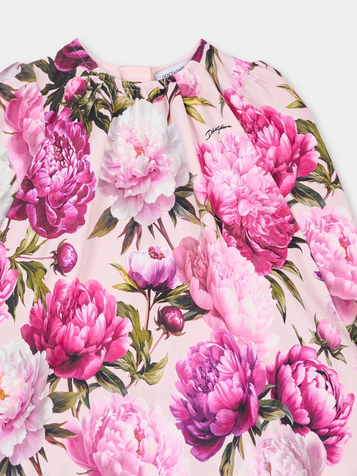 Abito elegante rosa per neonata floreale,Dolce & Gabbana Kids,L2JD9G G7Q0D HF6FZ