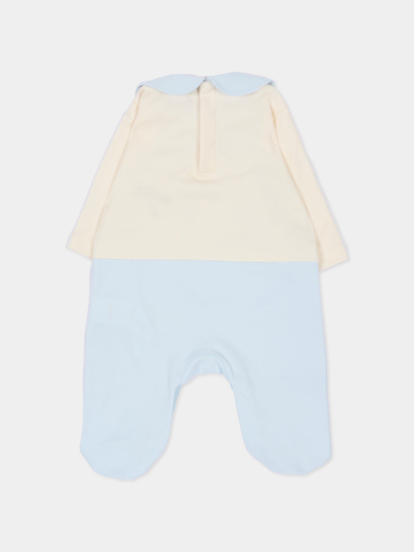 Set tutina celeste per neonato con stampa,Dolce & Gabbana Kids,L1JOCT G7P8S S9000