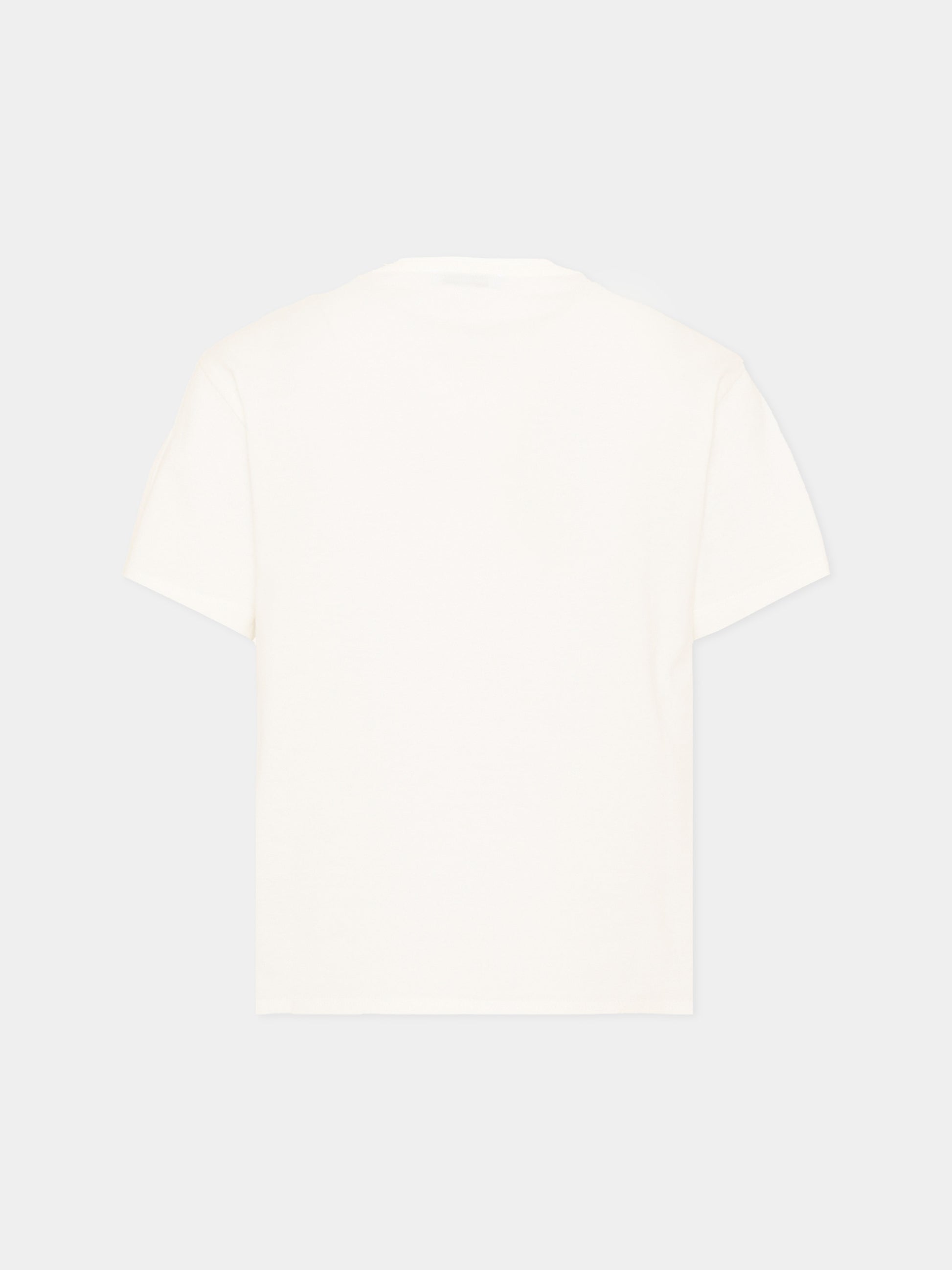 T-shirt avorio per bambina con stampa floreale,Dolce & Gabbana Kids,L5JTNM G7QUW W0111
