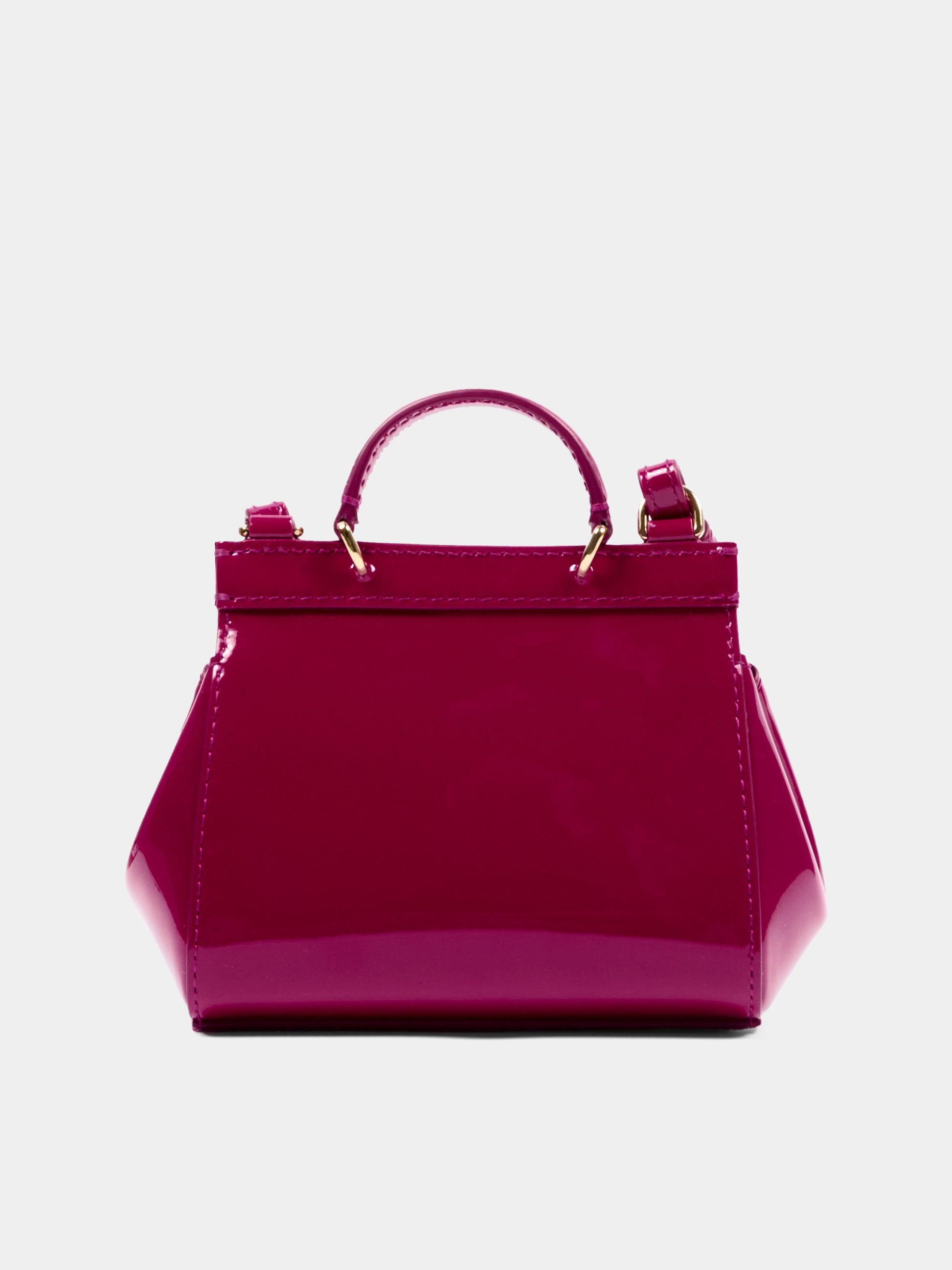 Borsa bordeaux Mini Sicily per bambina lucida,Dolce & Gabbana Kids,EB0003 A1067 8I484