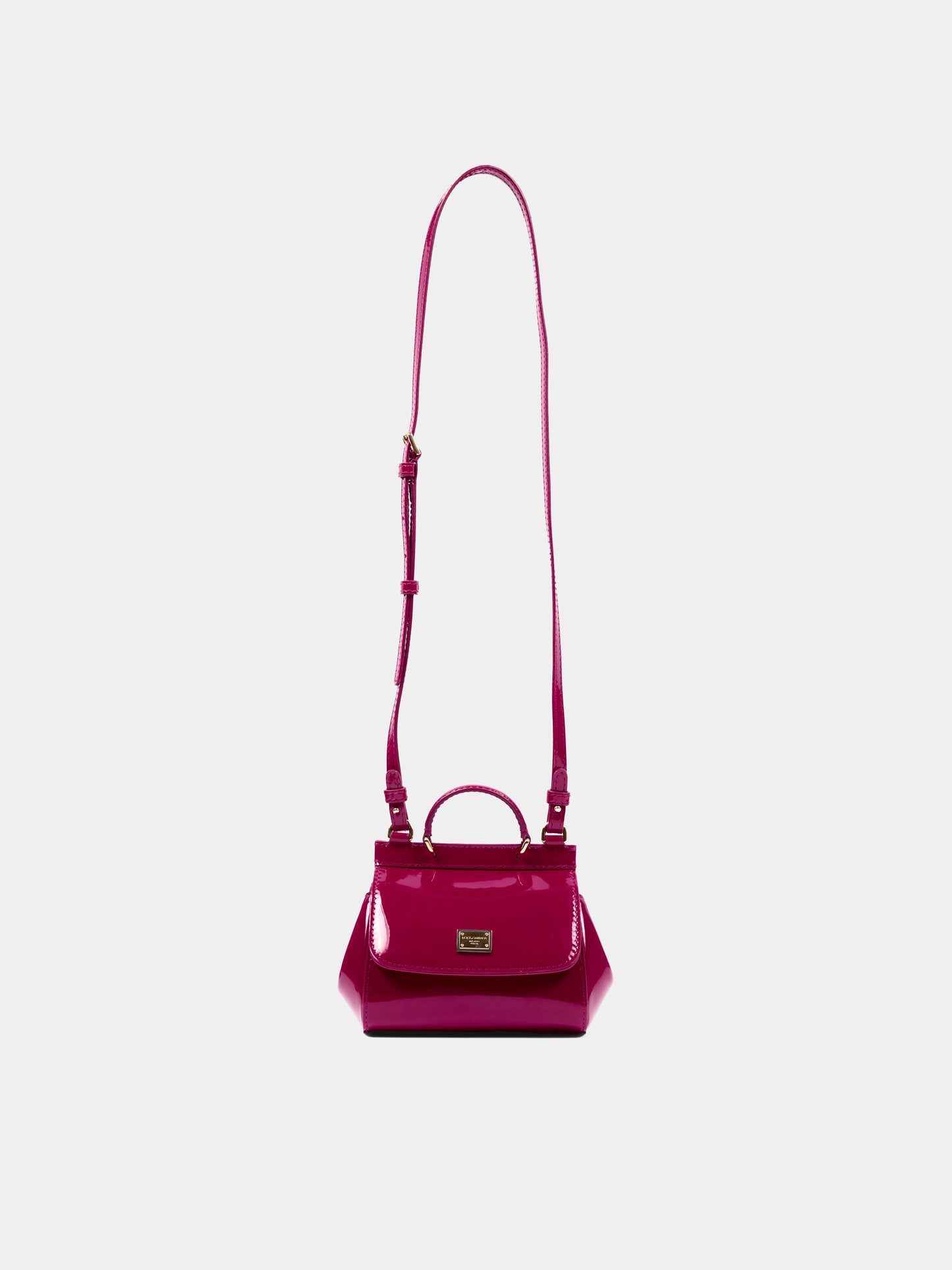 Borsa bordeaux Mini Sicily per bambina lucida,Dolce & Gabbana Kids,EB0003 A1067 8I484