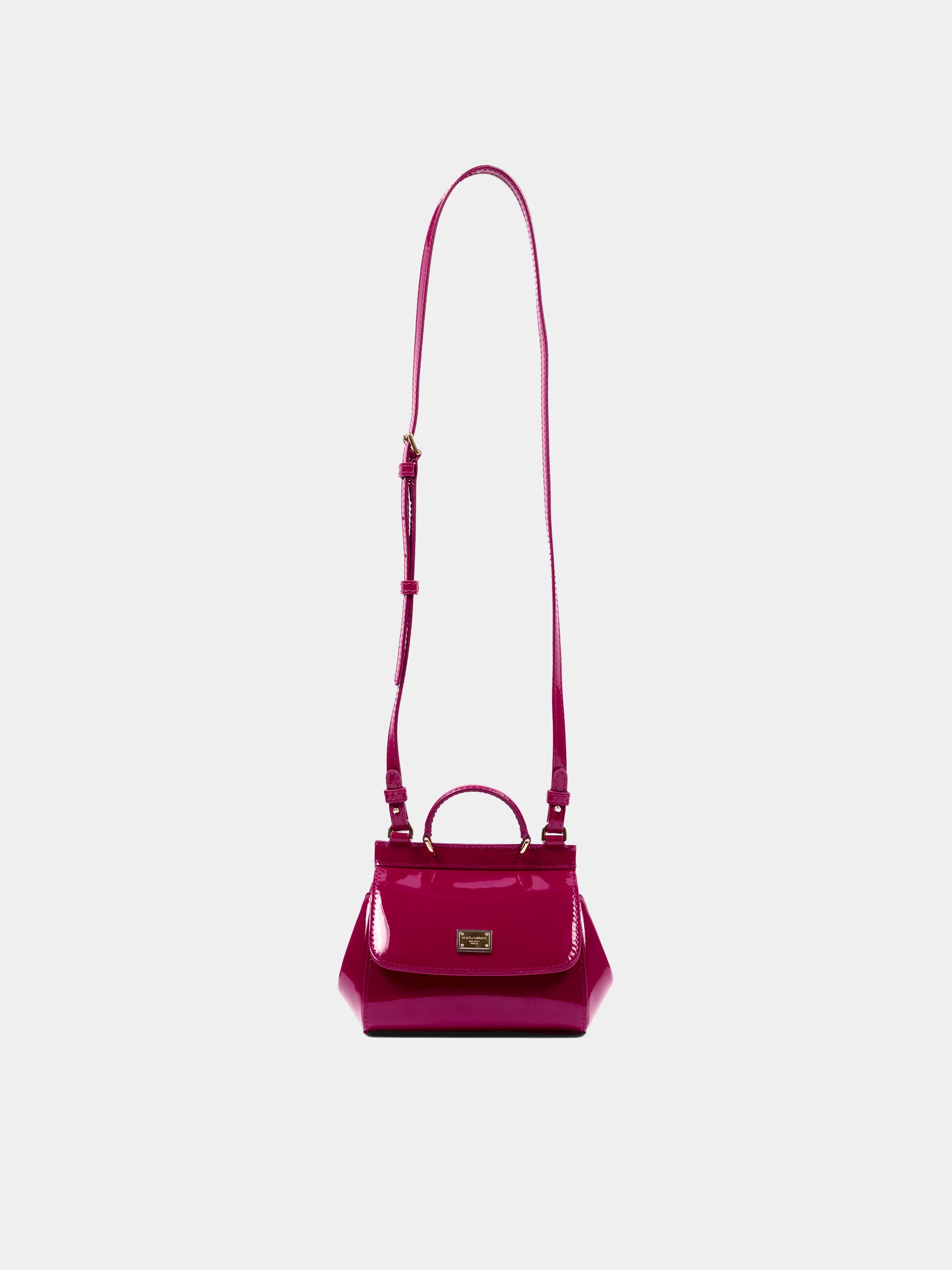Borsa bordeaux Mini Sicily per bambina lucida,Dolce & Gabbana Kids,EB0003 A1067 8I484