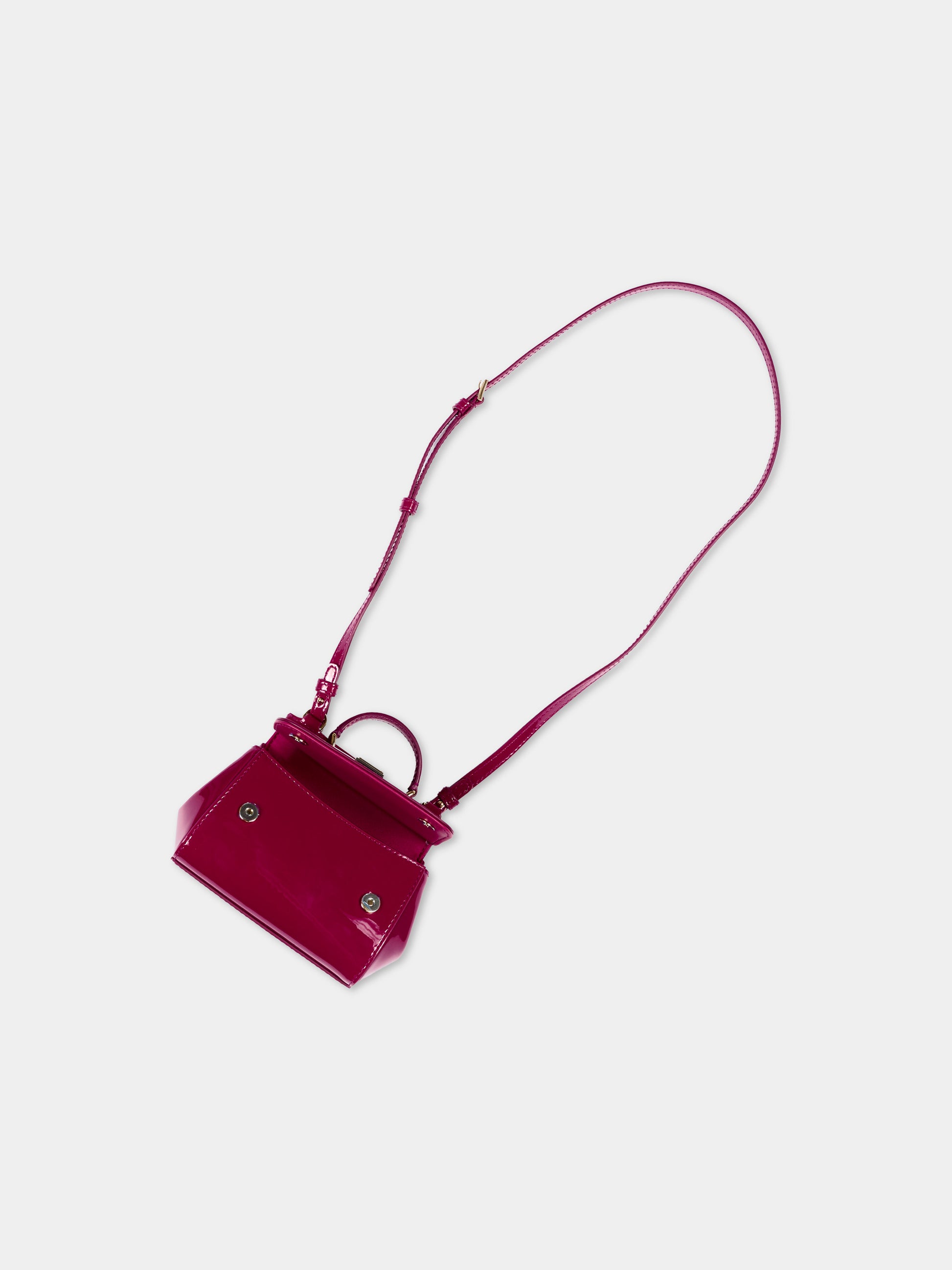 Borsa bordeaux Mini Sicily per bambina lucida,Dolce & Gabbana Kids,EB0003 A1067 8I484