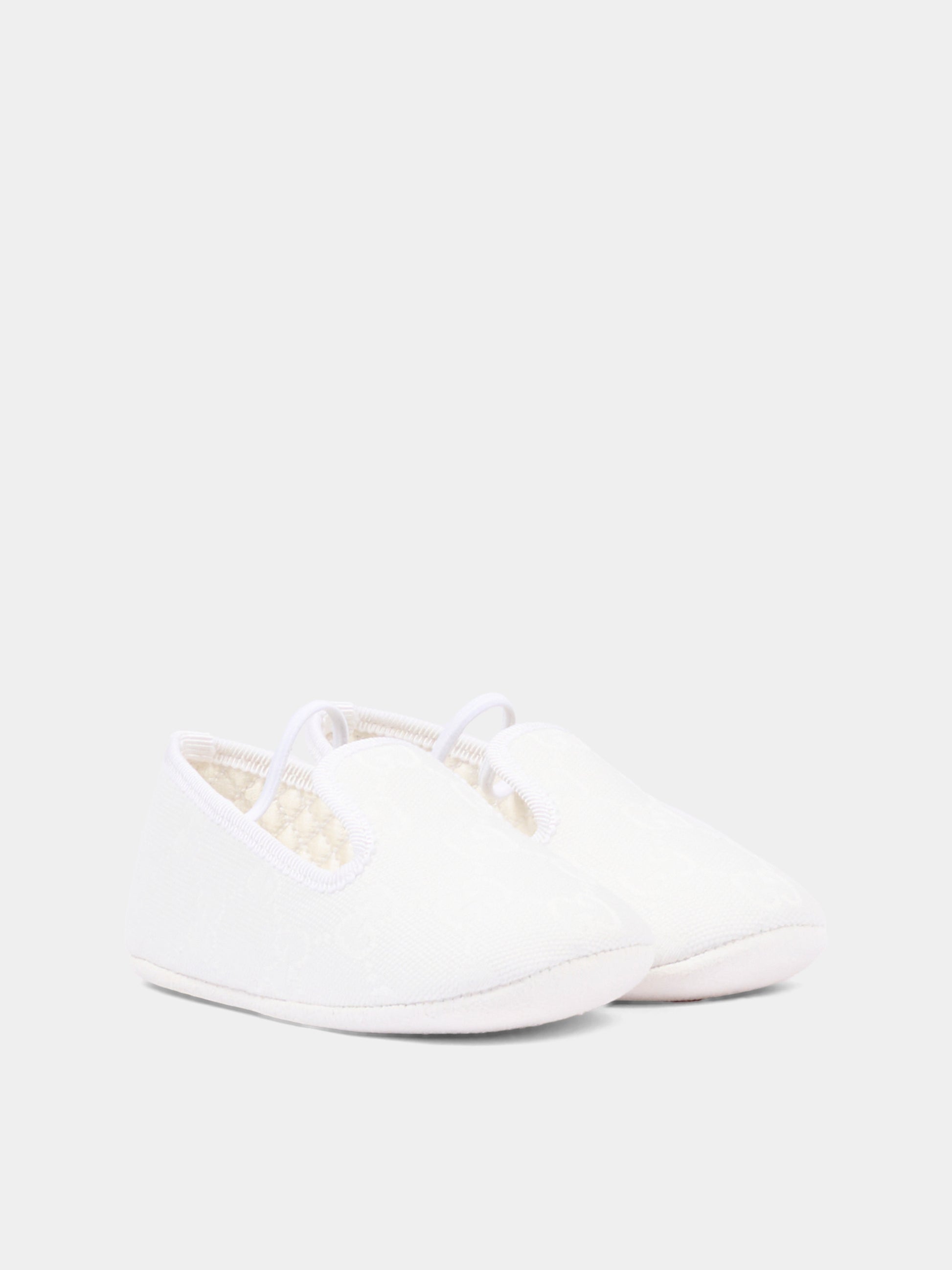 Mocassini avorio per neonato GG,Gucci Kids,873031 FAF5K 9048