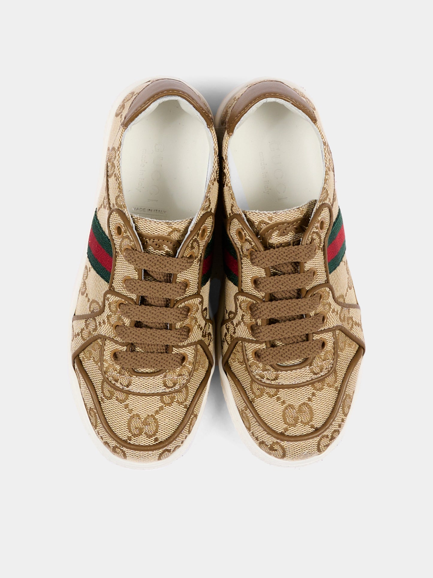 Sneakers beige monogramma GG per bambini,Gucci Kids,873450 FAF5F 9644