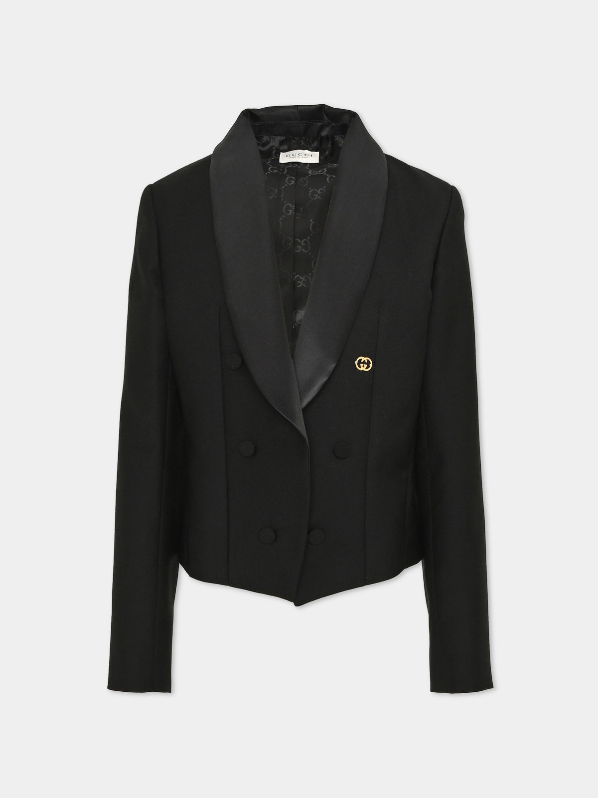 Giacca nera per bambino con logo,Gucci Kids,863911 XWA84 1000