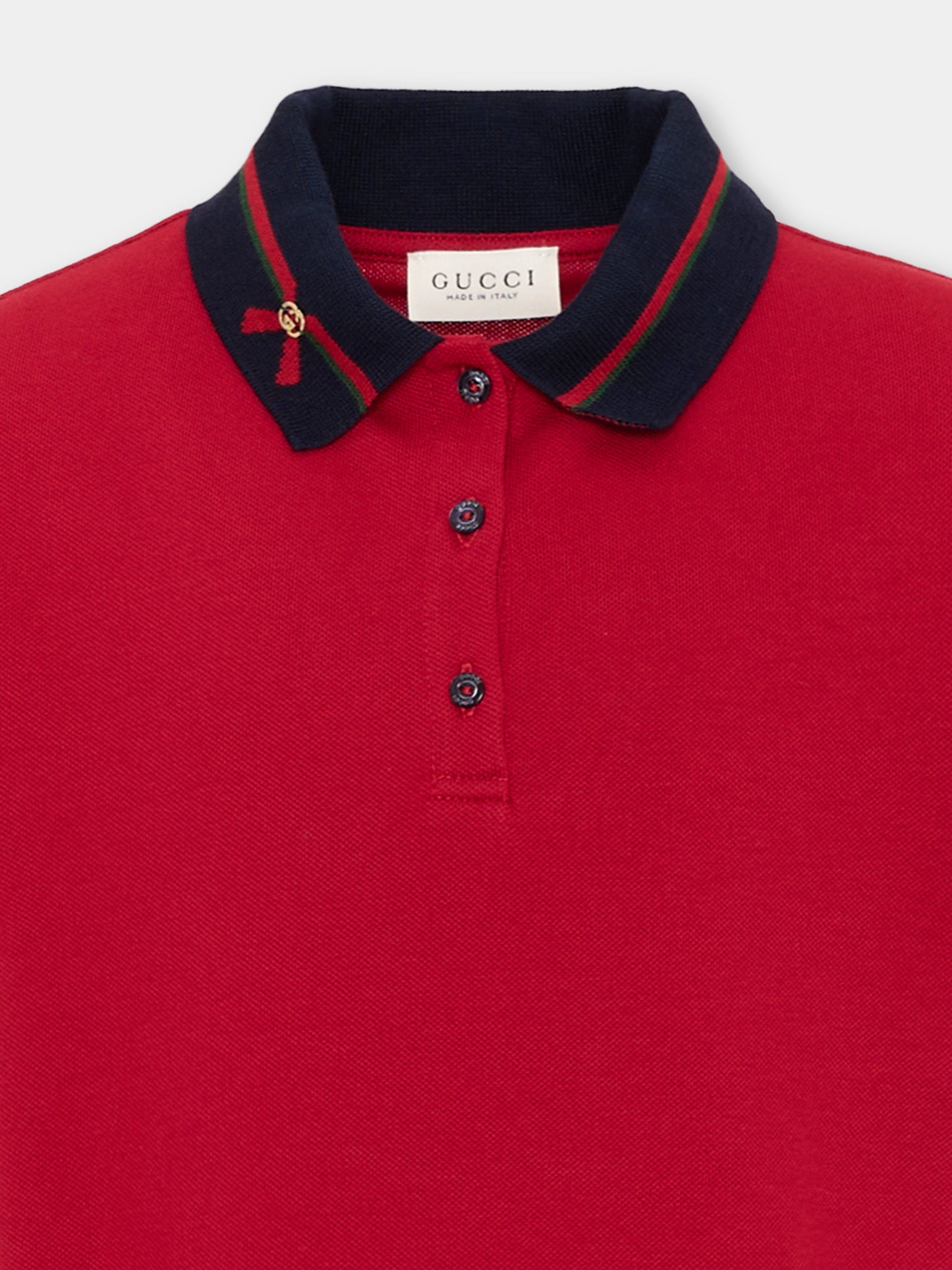 Vestito rosso per bambina con colletto