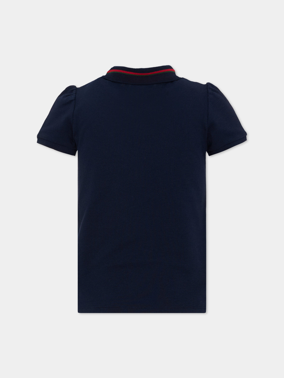 Short sleeve blue polo for Girl