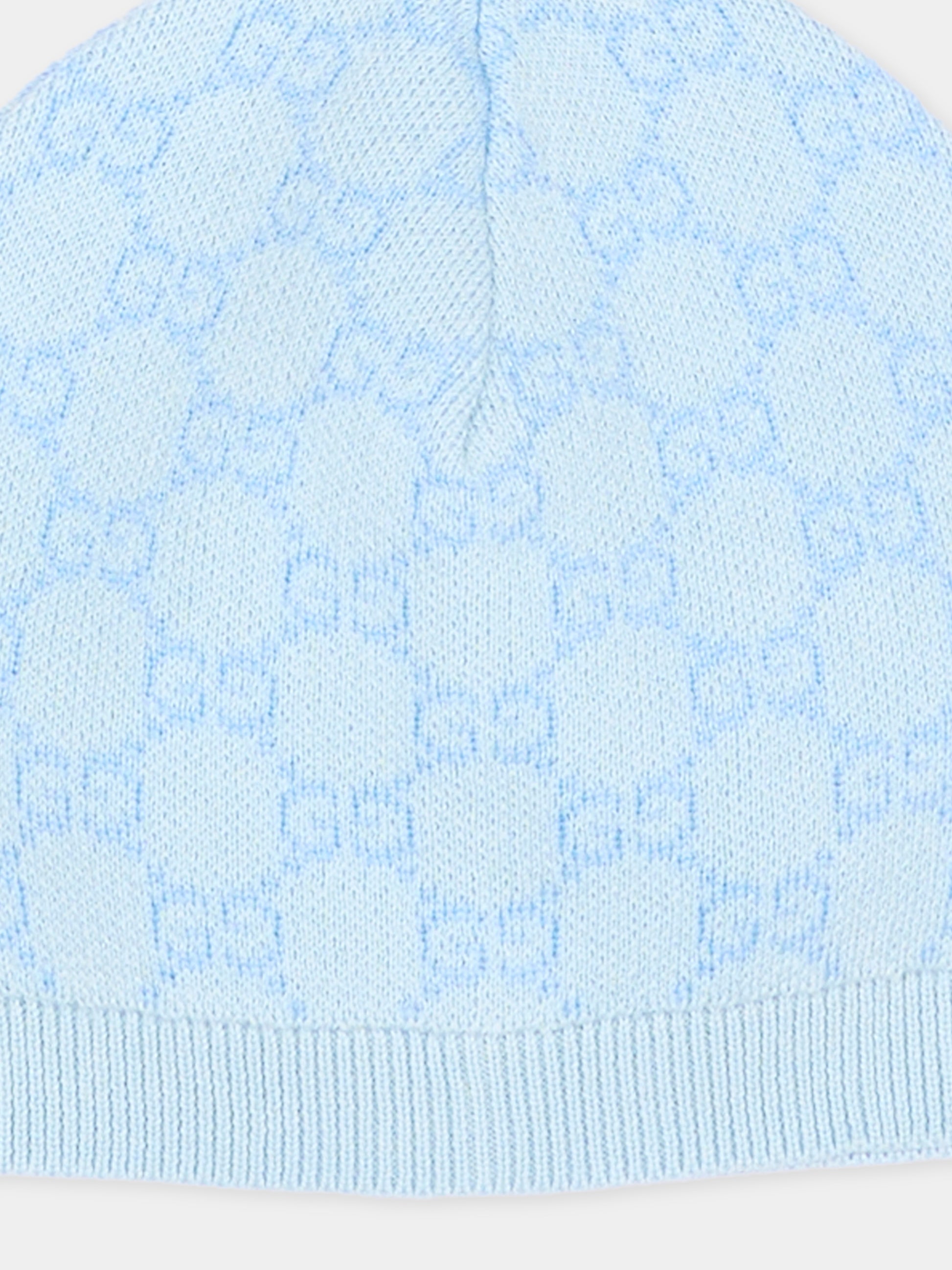 Set Tutina celeste per neonato monogramma GG,Gucci Kids,870882 XJHA9 4914