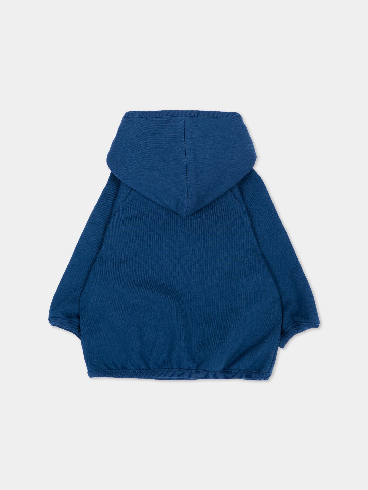 Felpa con cappuccio blu per neonato logo,Gucci Kids,749653 XJHXY 4393