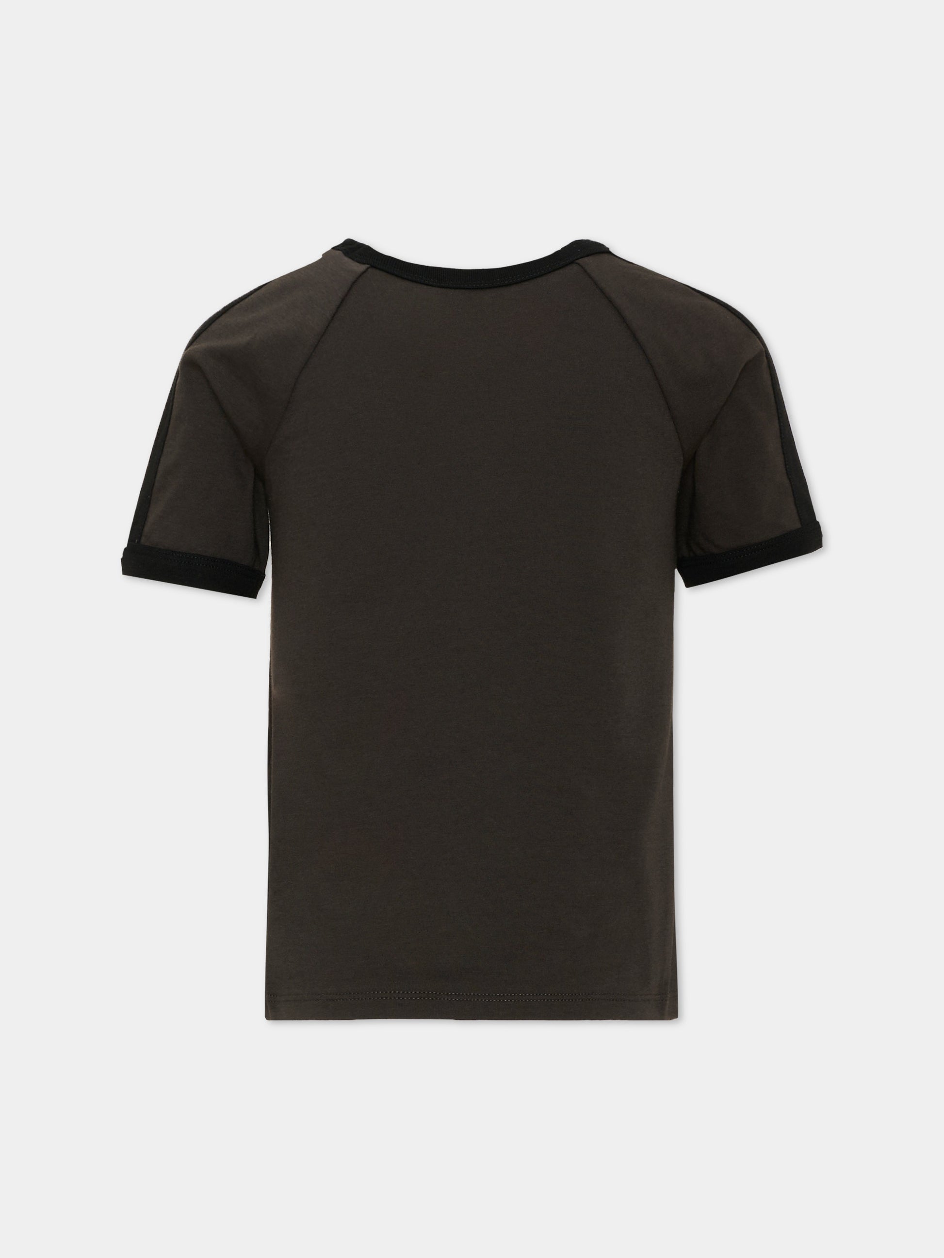 T-shirt a manica corta nera logo,Gucci Kids,864634 XJHW6 1073