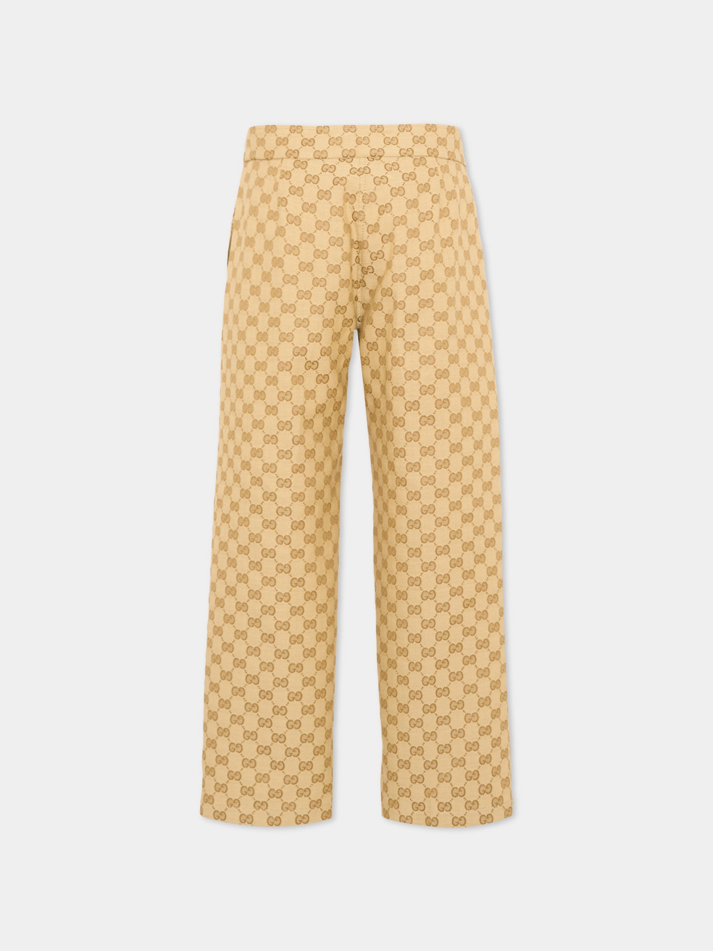 Pantalone beige monogramma GG per bambina,Gucci Kids,866669 XWA9A 2061