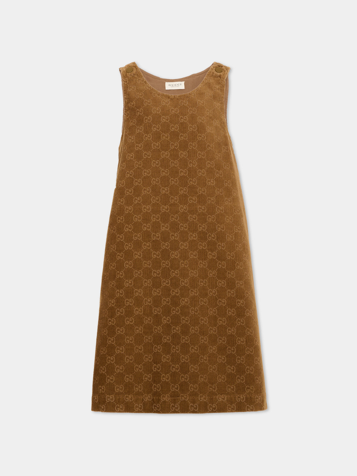 Vestito marrone per bambina con monogram GG,Gucci Kids,873255 XDDF9 2230