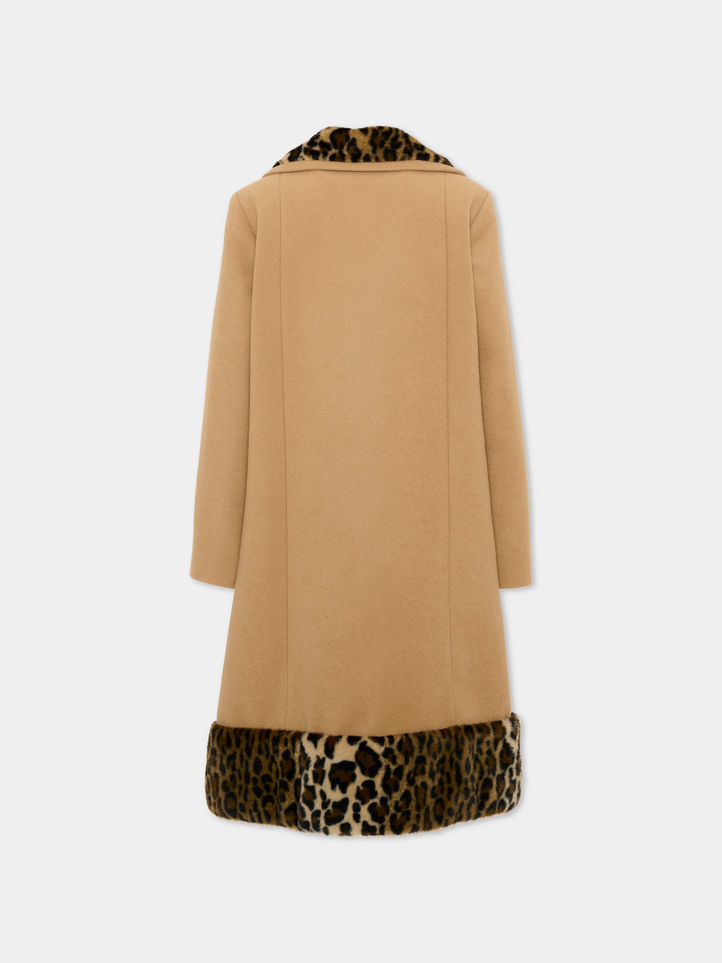 Cappotto beige per bambina animalier