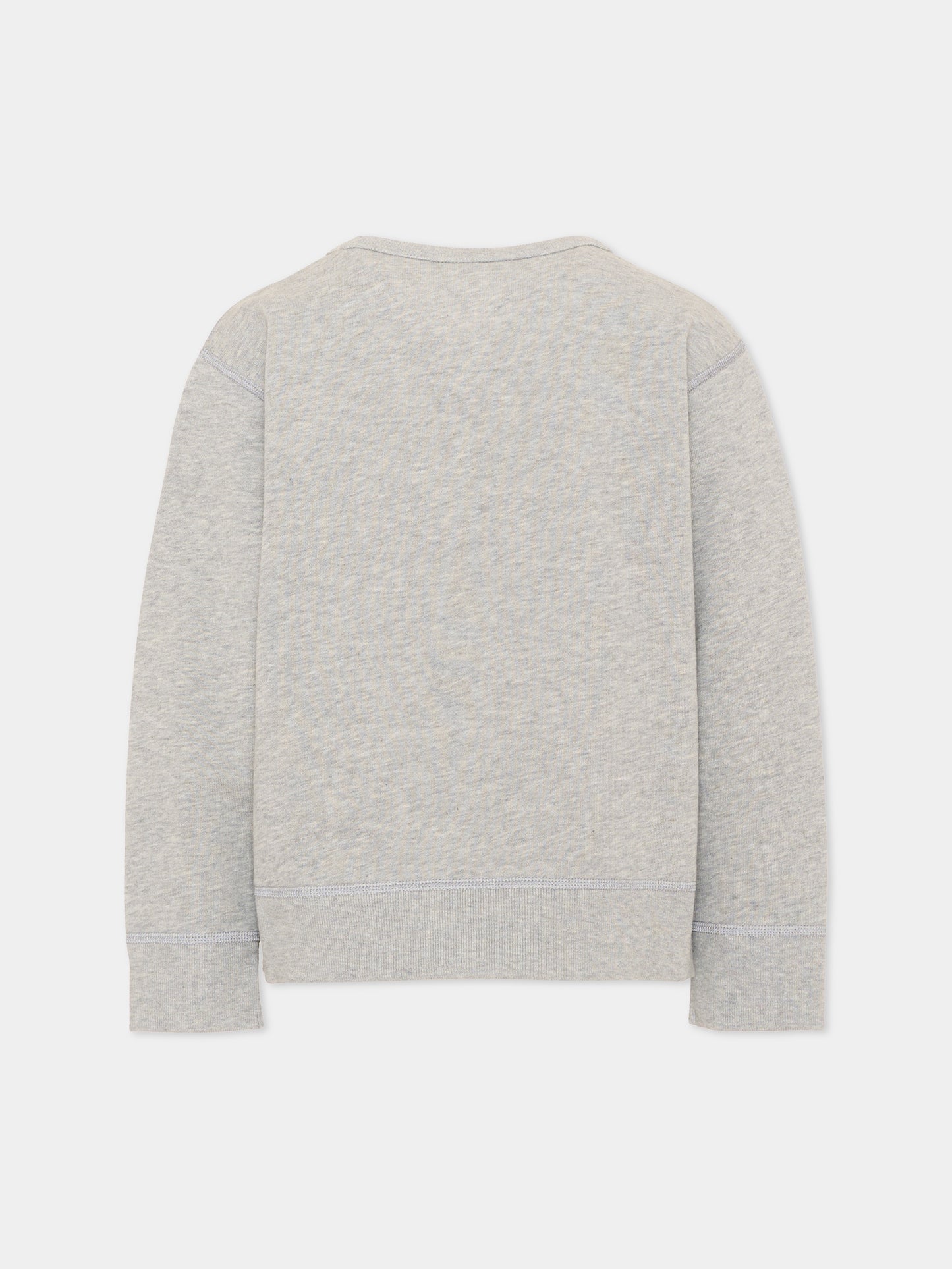Felpa girocollo grigia per bambino con logo,Gucci Kids,855825 XJHY2 1183