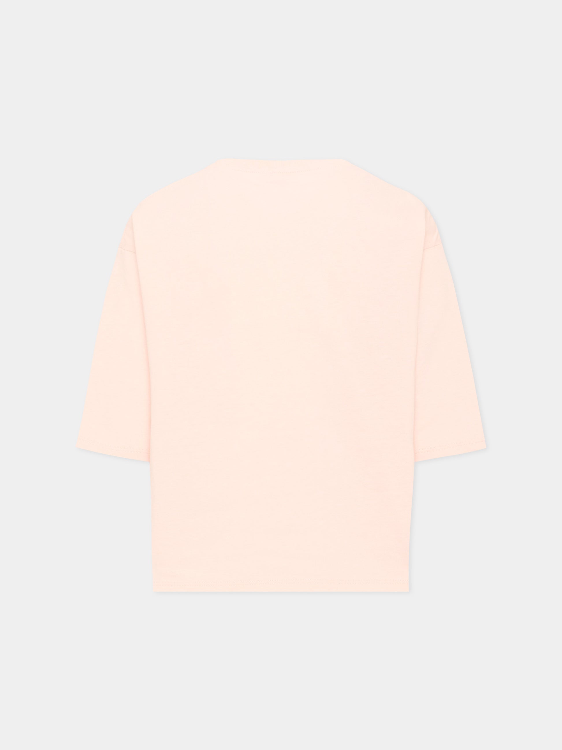 T-shirt a manica lunga rosa per bambina logo,Gucci Kids,868058 XJHYW 6341