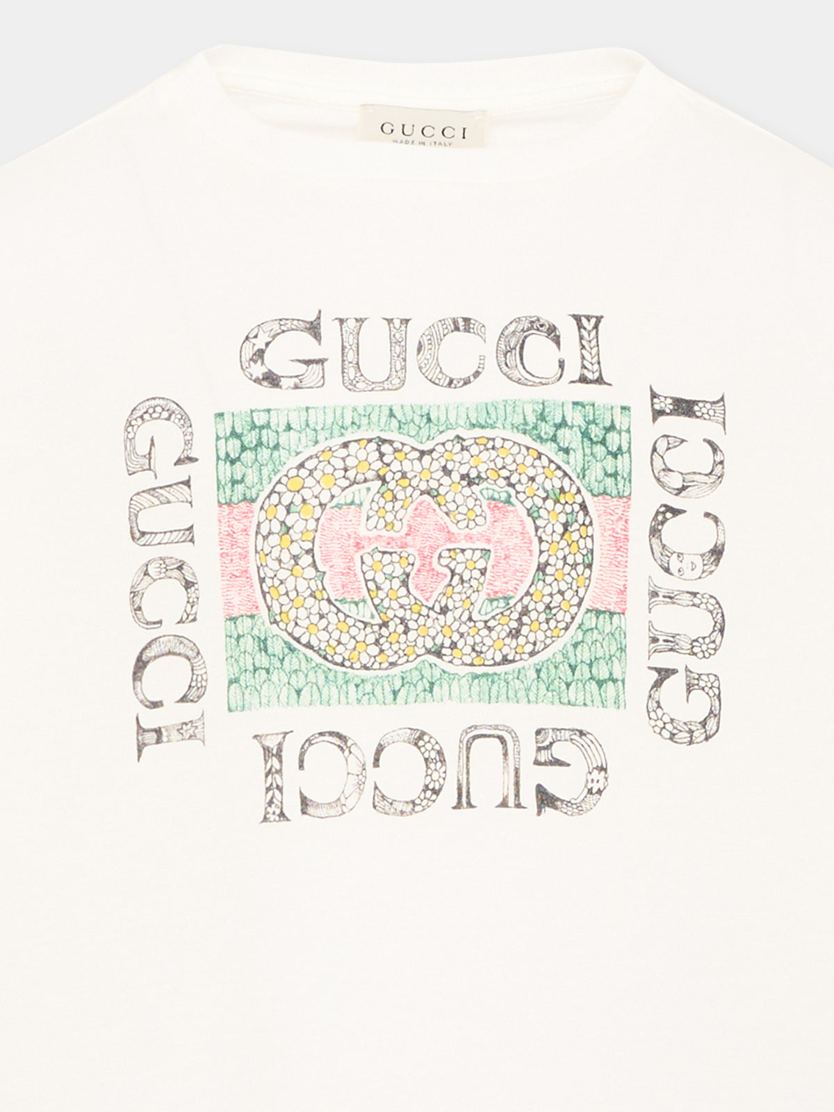 Ivory long sleeve T-shirt for Girl logo