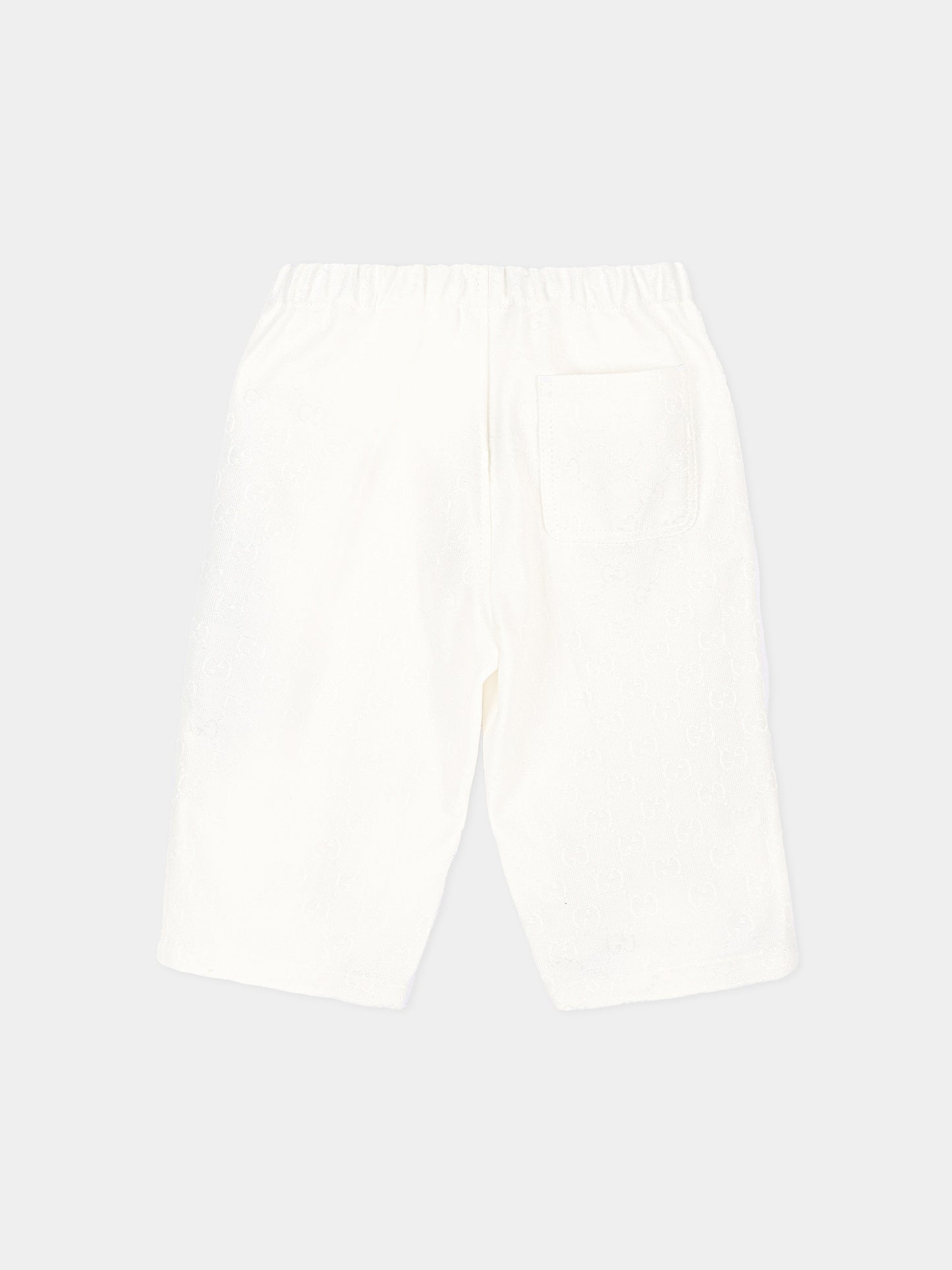 Pantalone avorio Jacquard GG per neonato,Gucci Kids,870281 XWA9R 9003