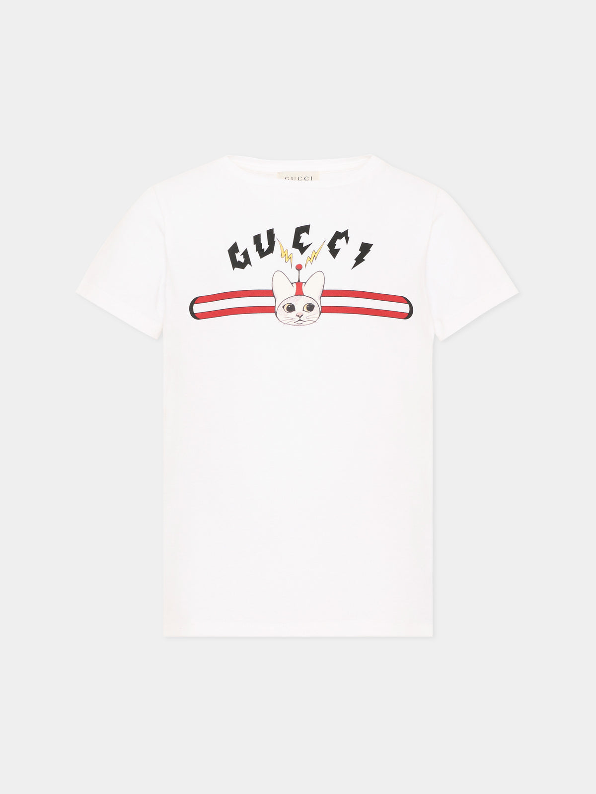 Ivory short sleeve T-shirt for boy with logo print