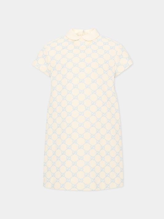 Abito elegante avorio per bambina GG